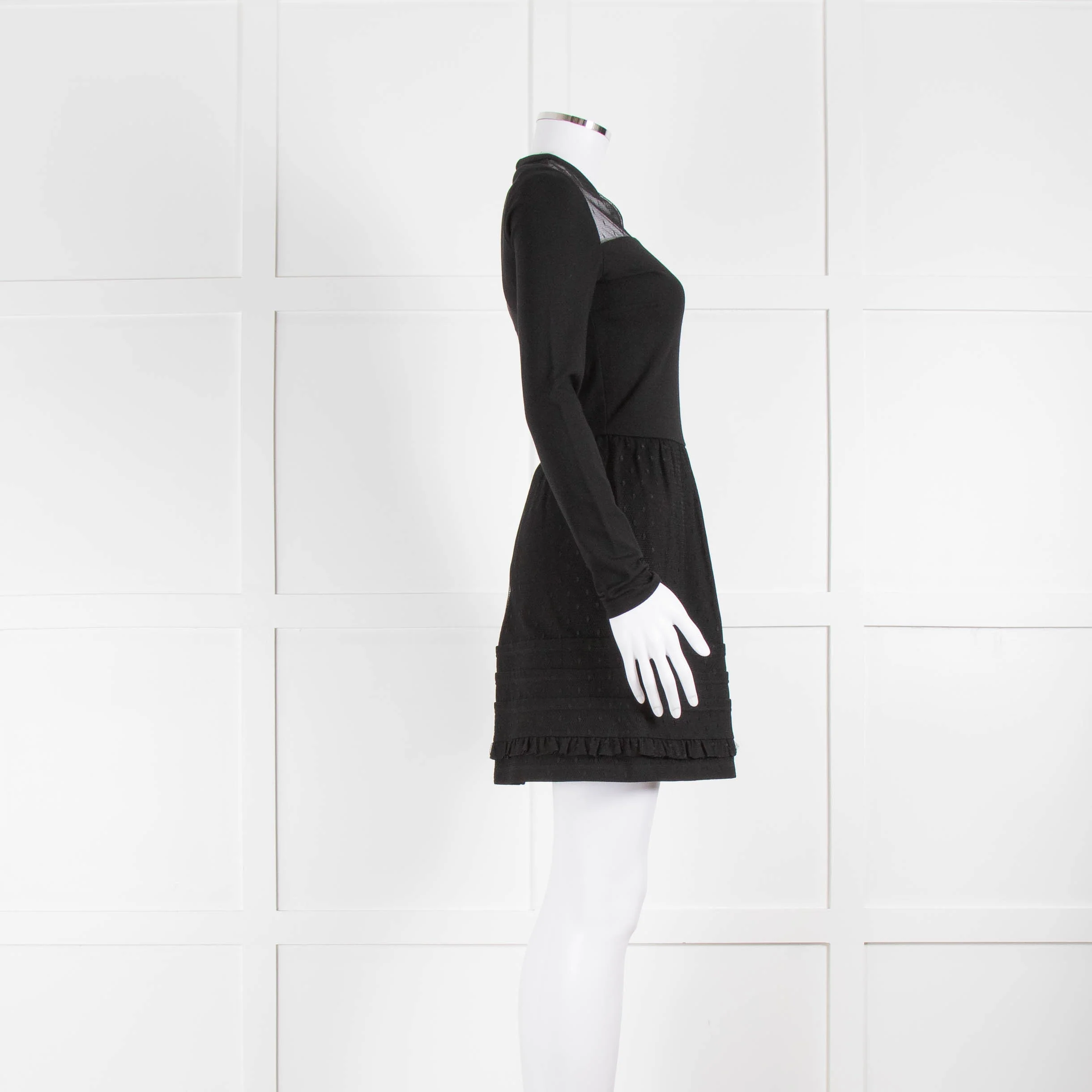 Red Valentino Black Long Sleeve Mini Dress - Image 2