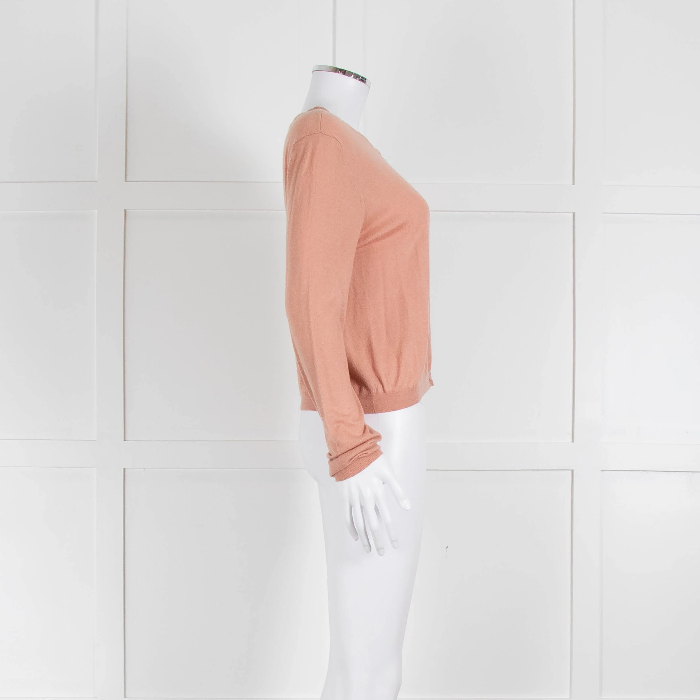 Red Valentino Peach Lace Detail Cardigan - Image 3