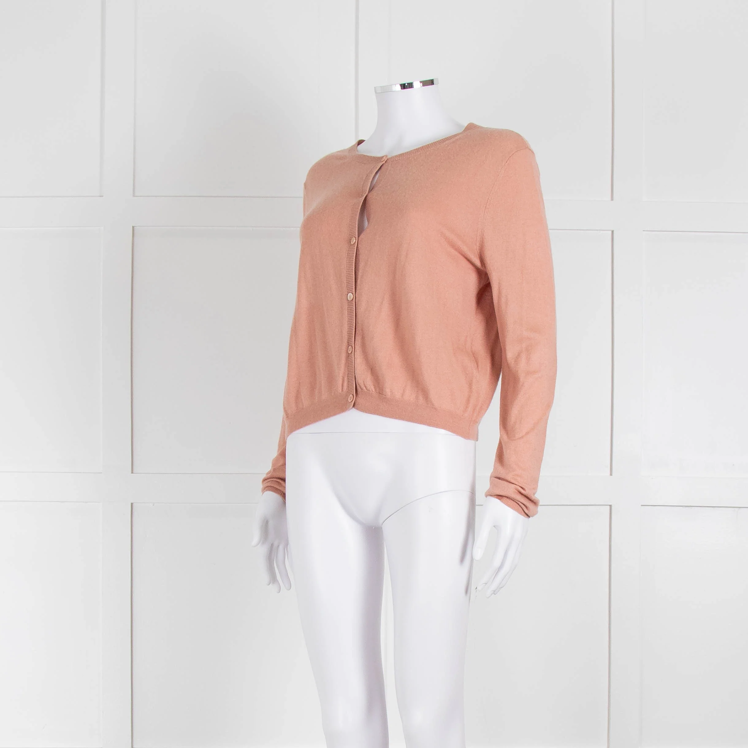 Red Valentino Peach Lace Detail Cardigan - Image 8