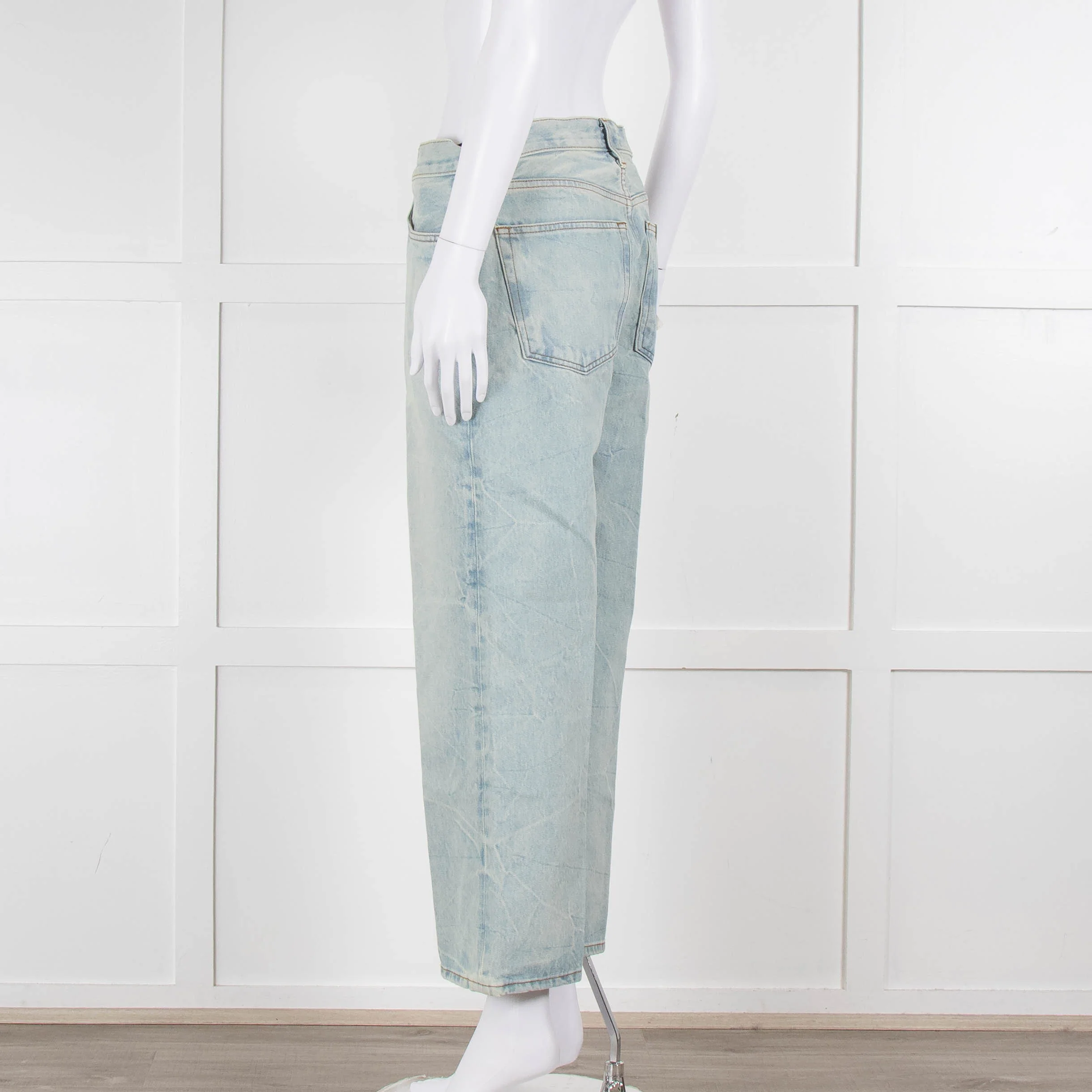 RE/DONE Acid Blue Loose Crop Jeans - Image 6