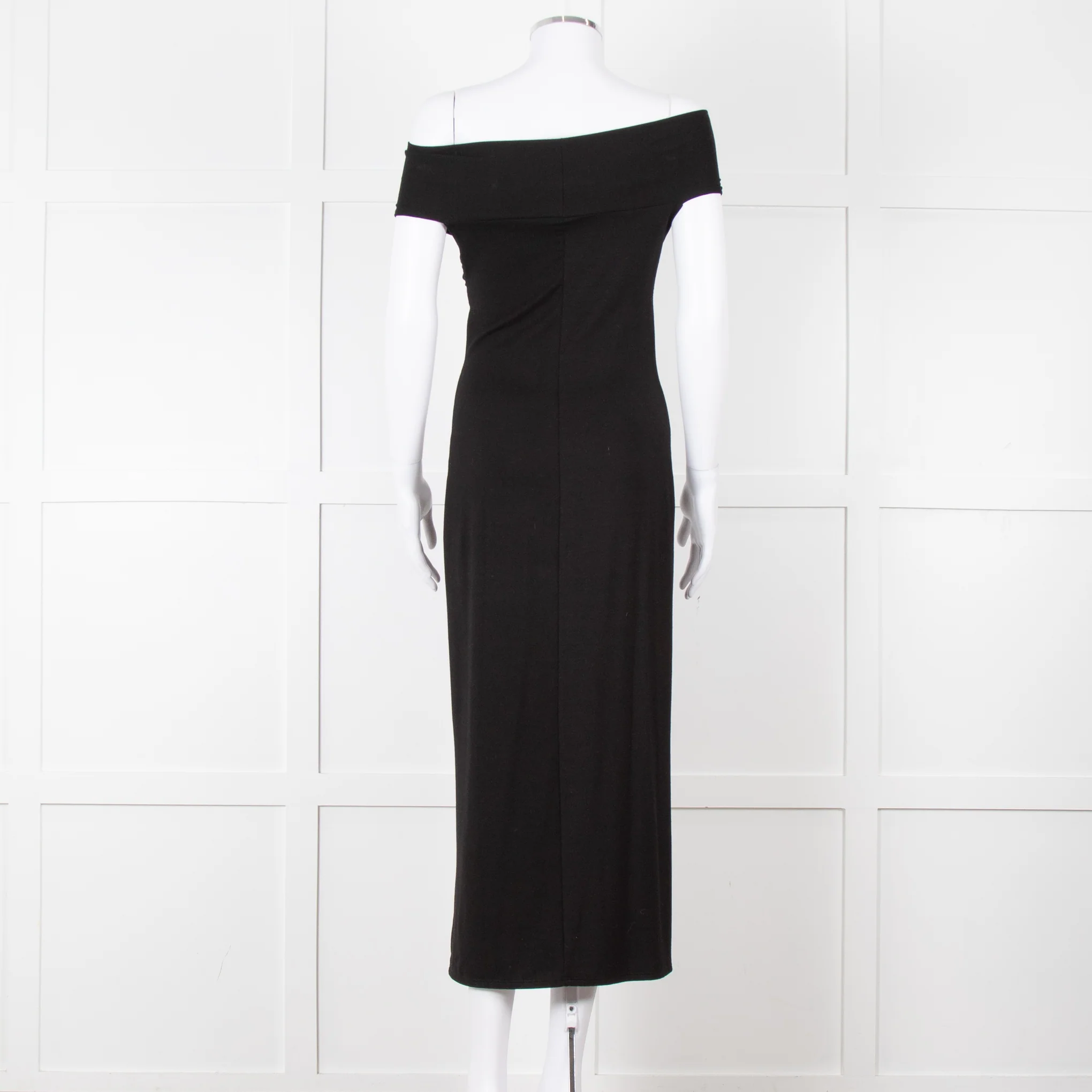 Reformation Black Sleeveless Dress With Front Flower Detail - Image 5