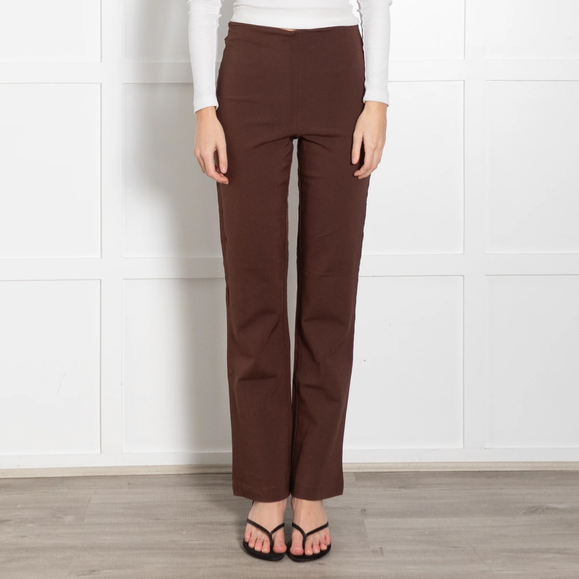 Reformation Brown Stretchy Trousers - Image 2