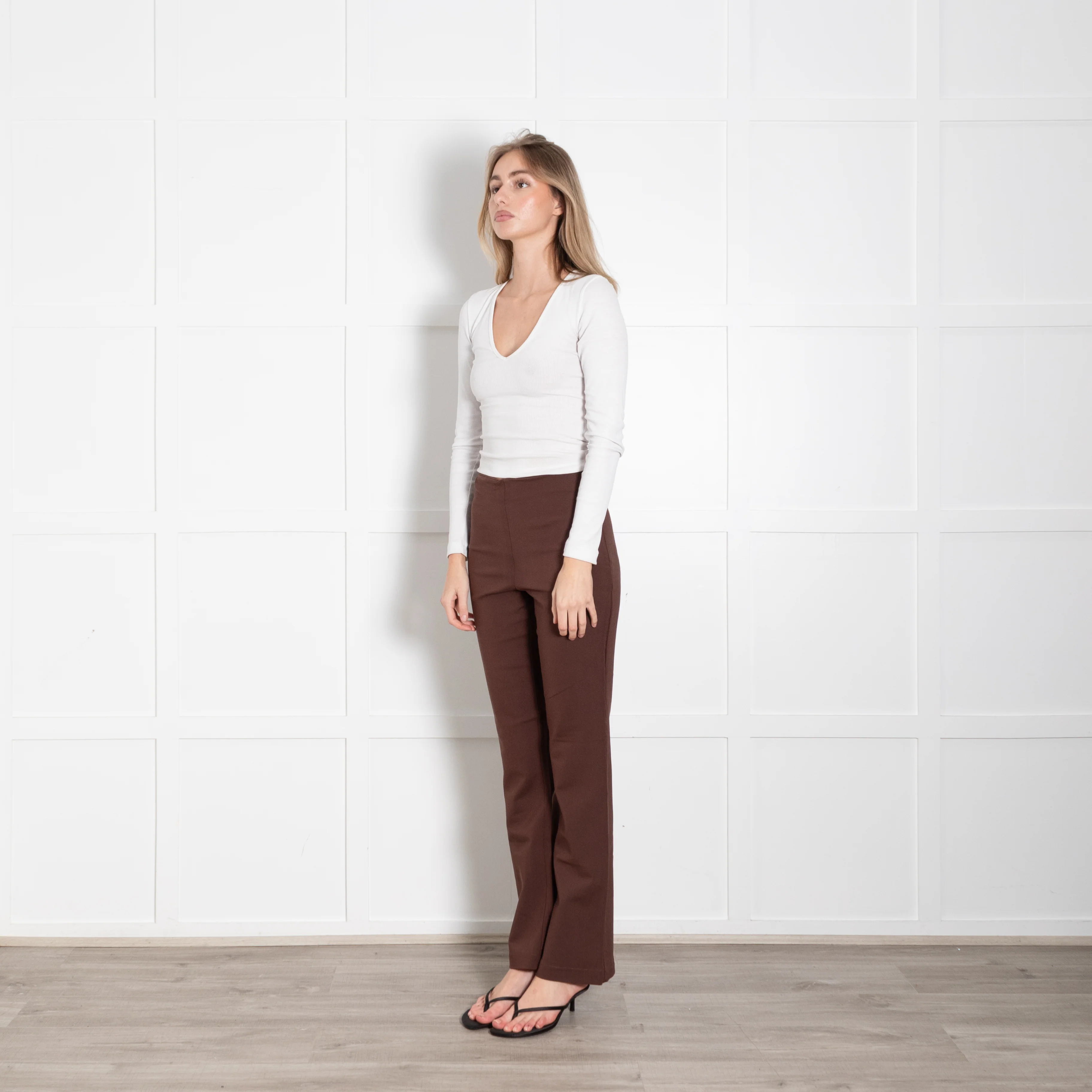 Reformation Brown Stretchy Trousers - Image 3
