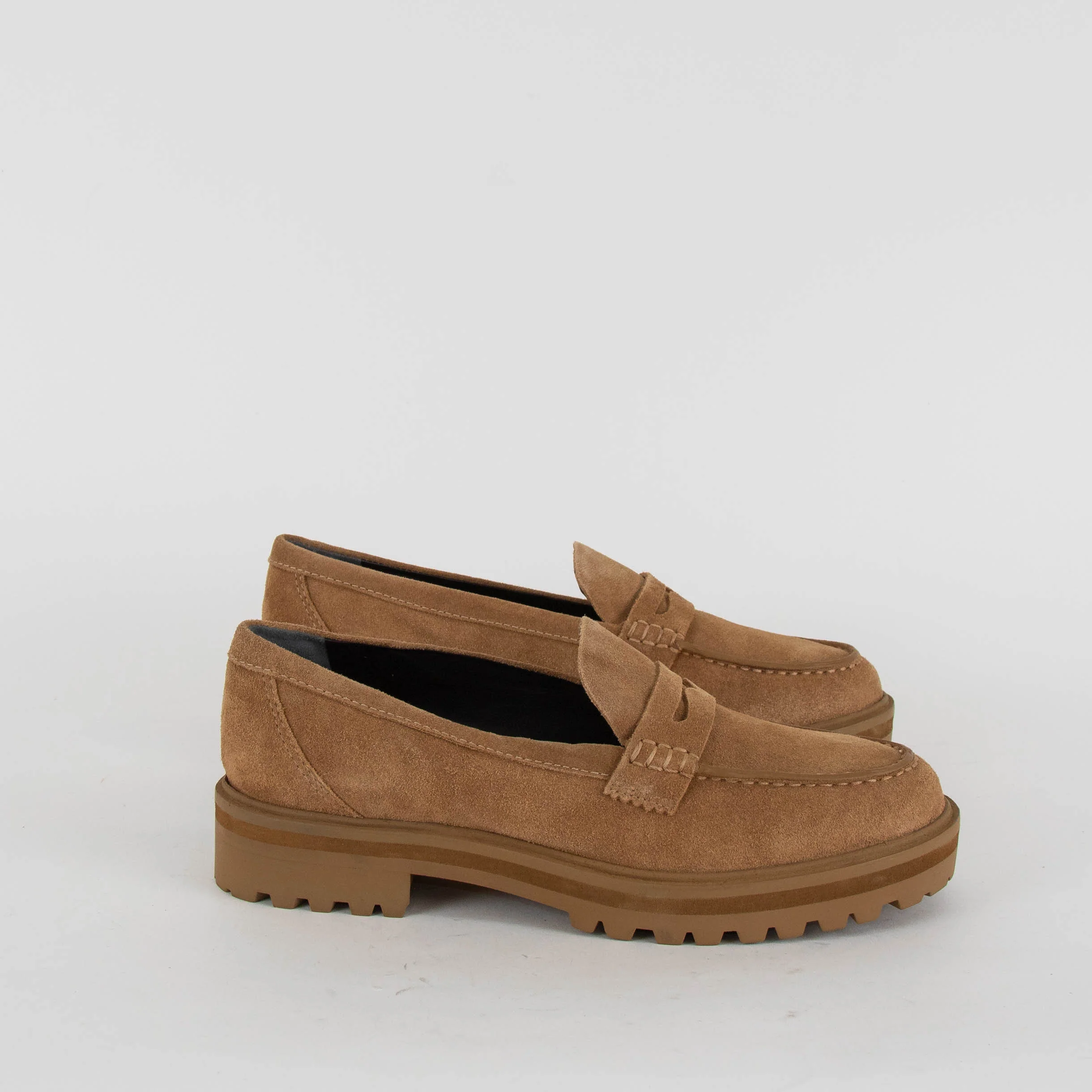 Reformation Camel Suede Agathea Chunky Loafer - Image 5