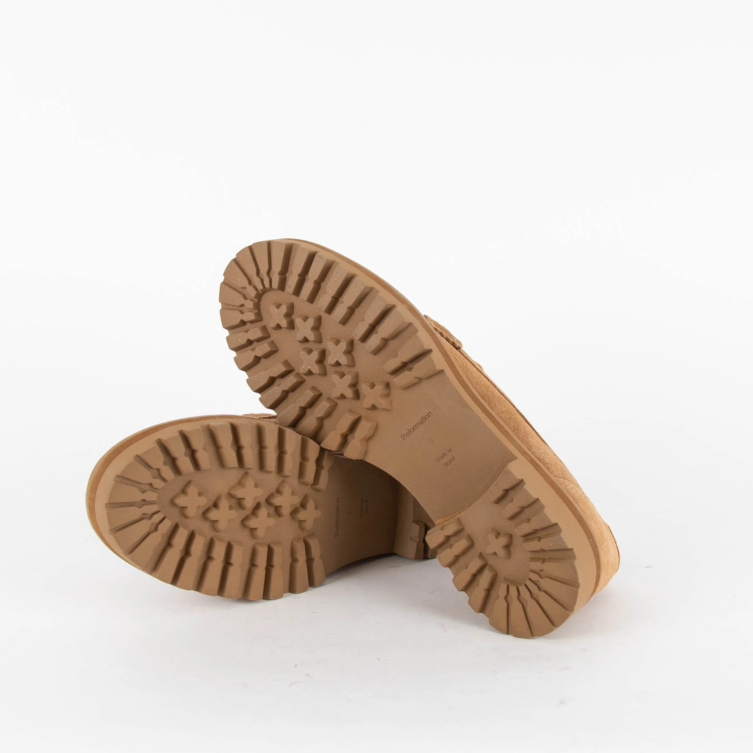 Reformation Camel Suede Agathea Chunky Loafer - Image 6