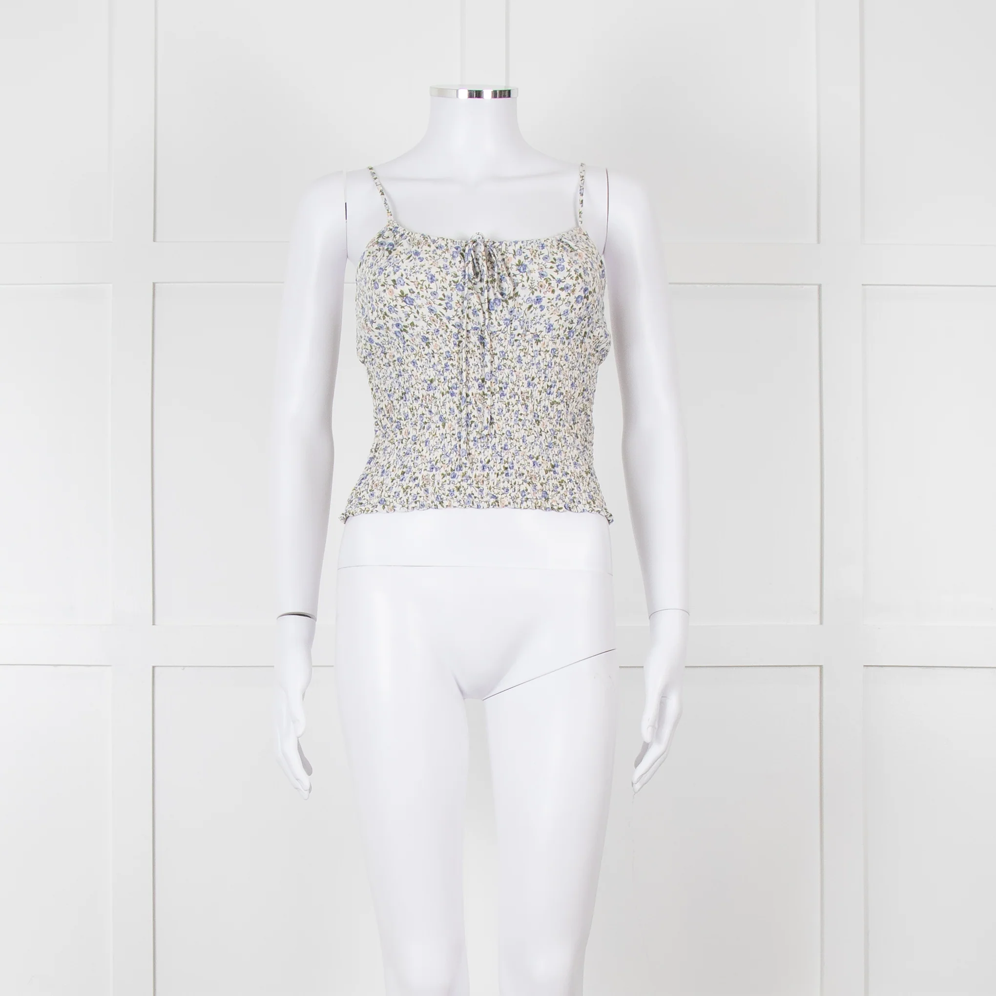 Reformation Ditsy Floral Shirred Camisole Top