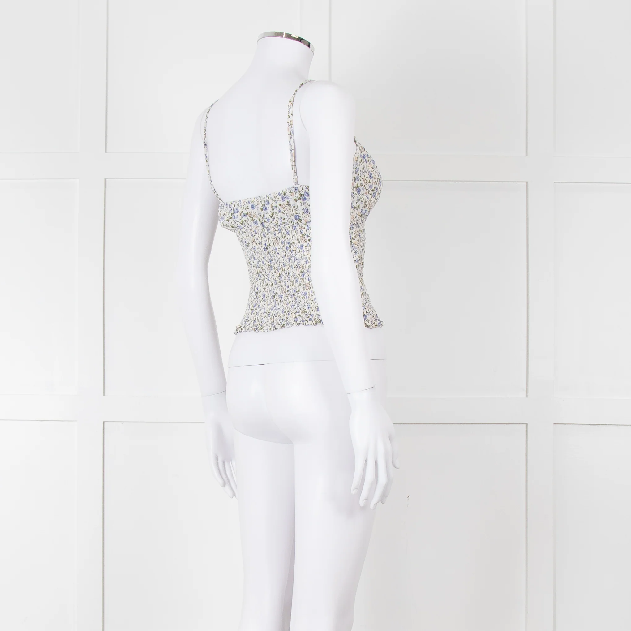 Reformation Ditsy Floral Shirred Camisole Top - Image 4