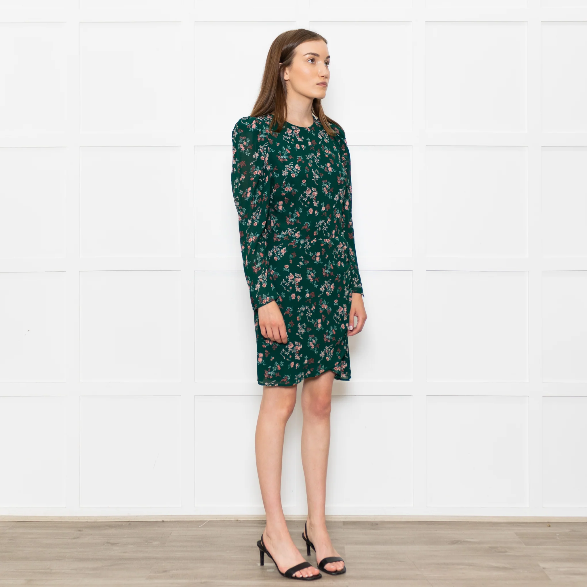 Reformation Juni Green Floral Print Dress - Image 7
