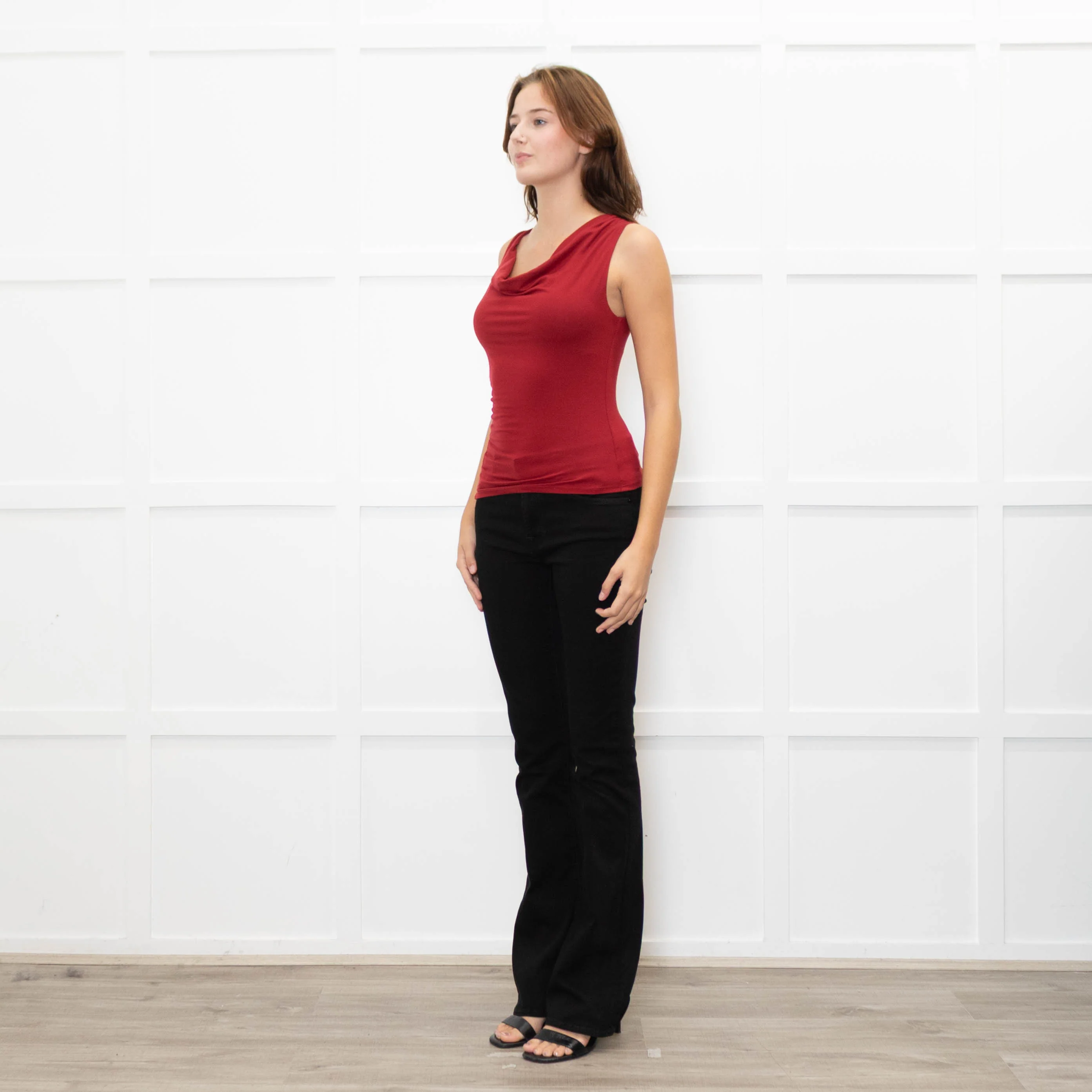 Reformation Red Boatneck Jersey Top - Image 3
