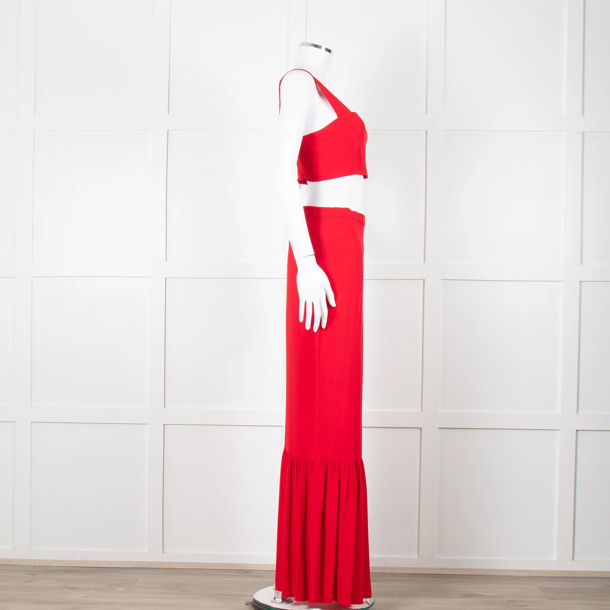 Reformation Red Cropped Co-ord with Maxi Skirt - Image 3
