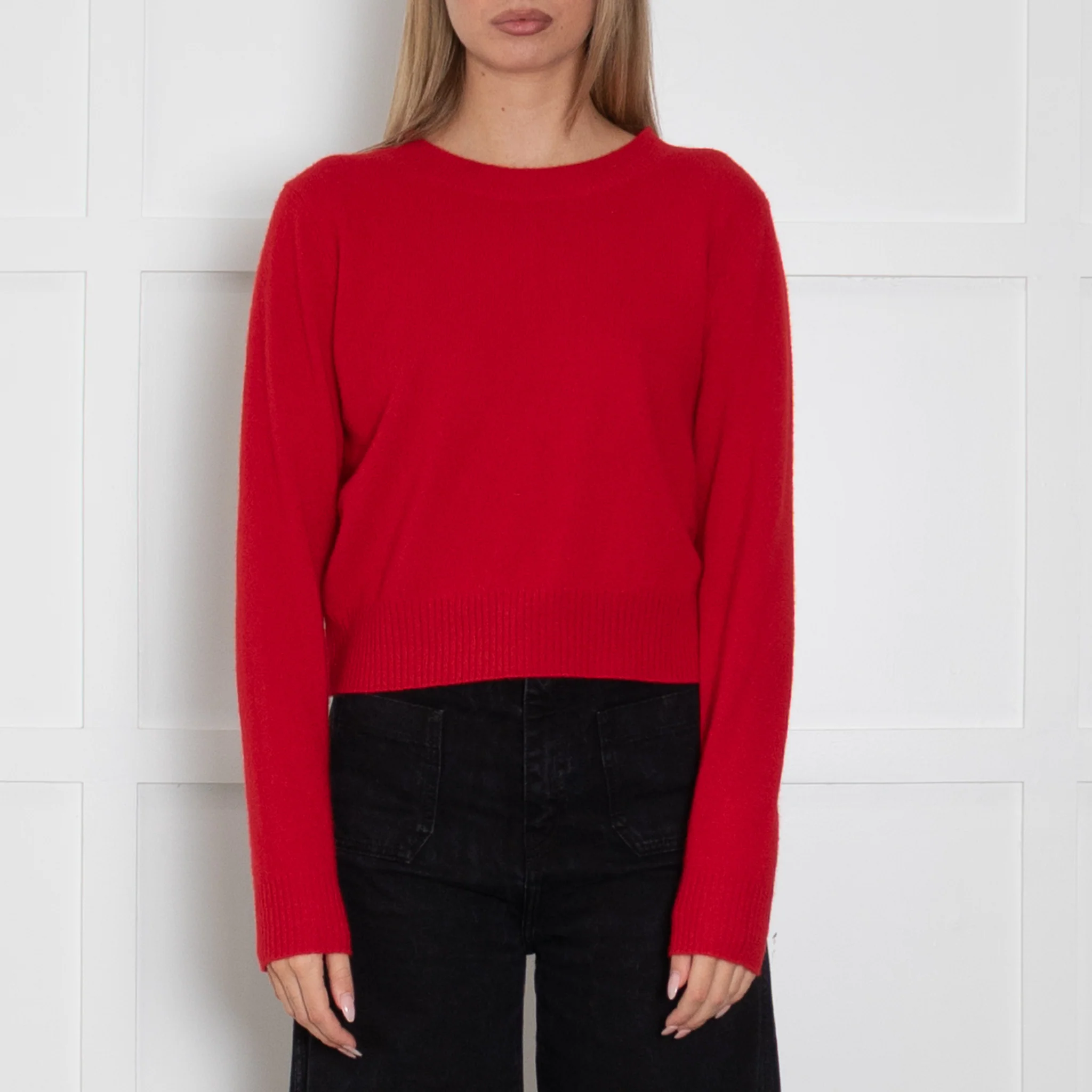 Reformation Red Round Neck Jumper - Image 2