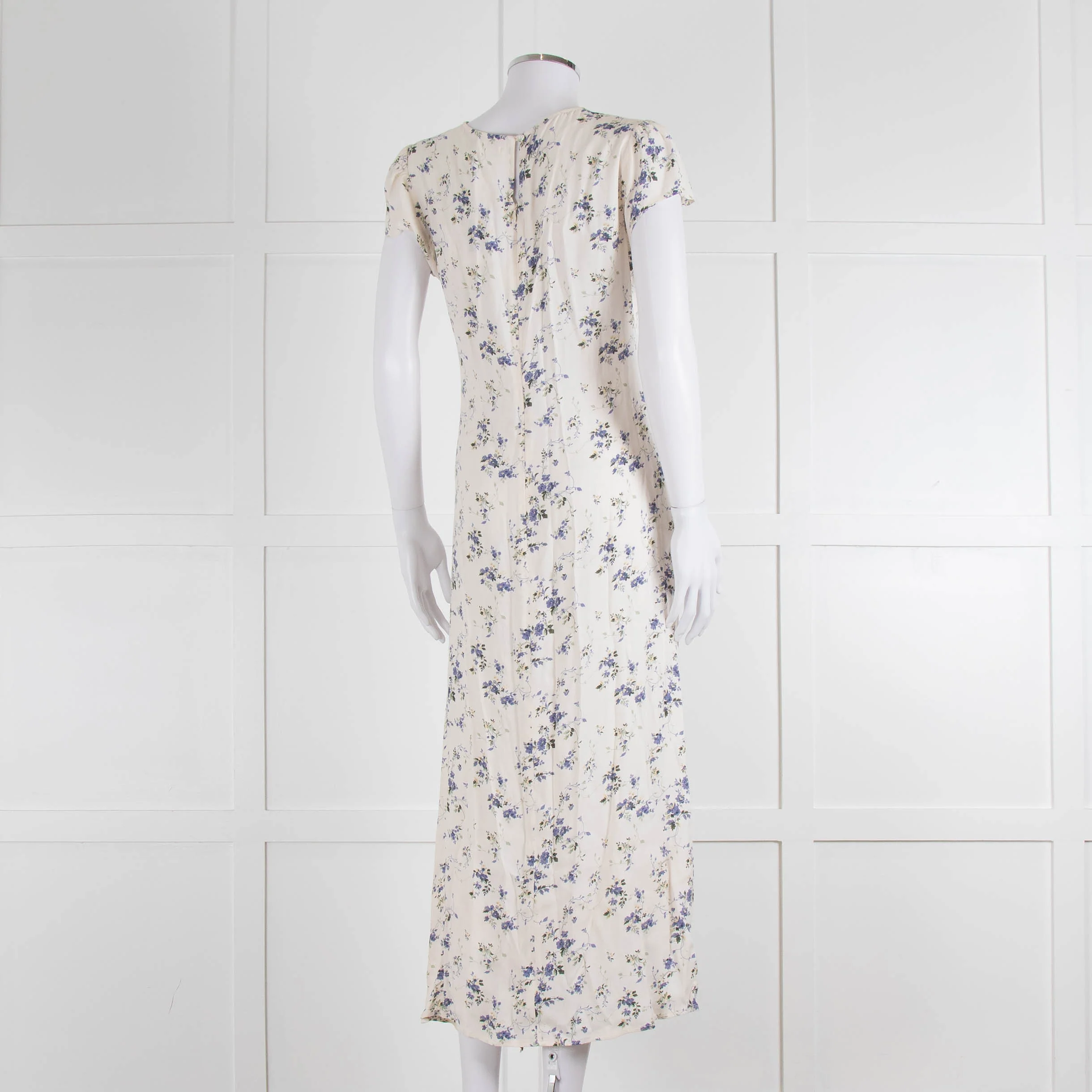 Reformation Small Floral Print Dress With Side Buttons - Image 4