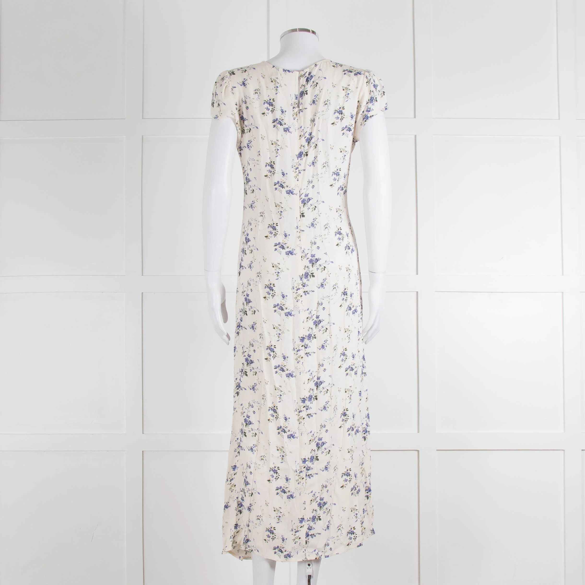 Reformation Small Floral Print Dress With Side Buttons - Image 5