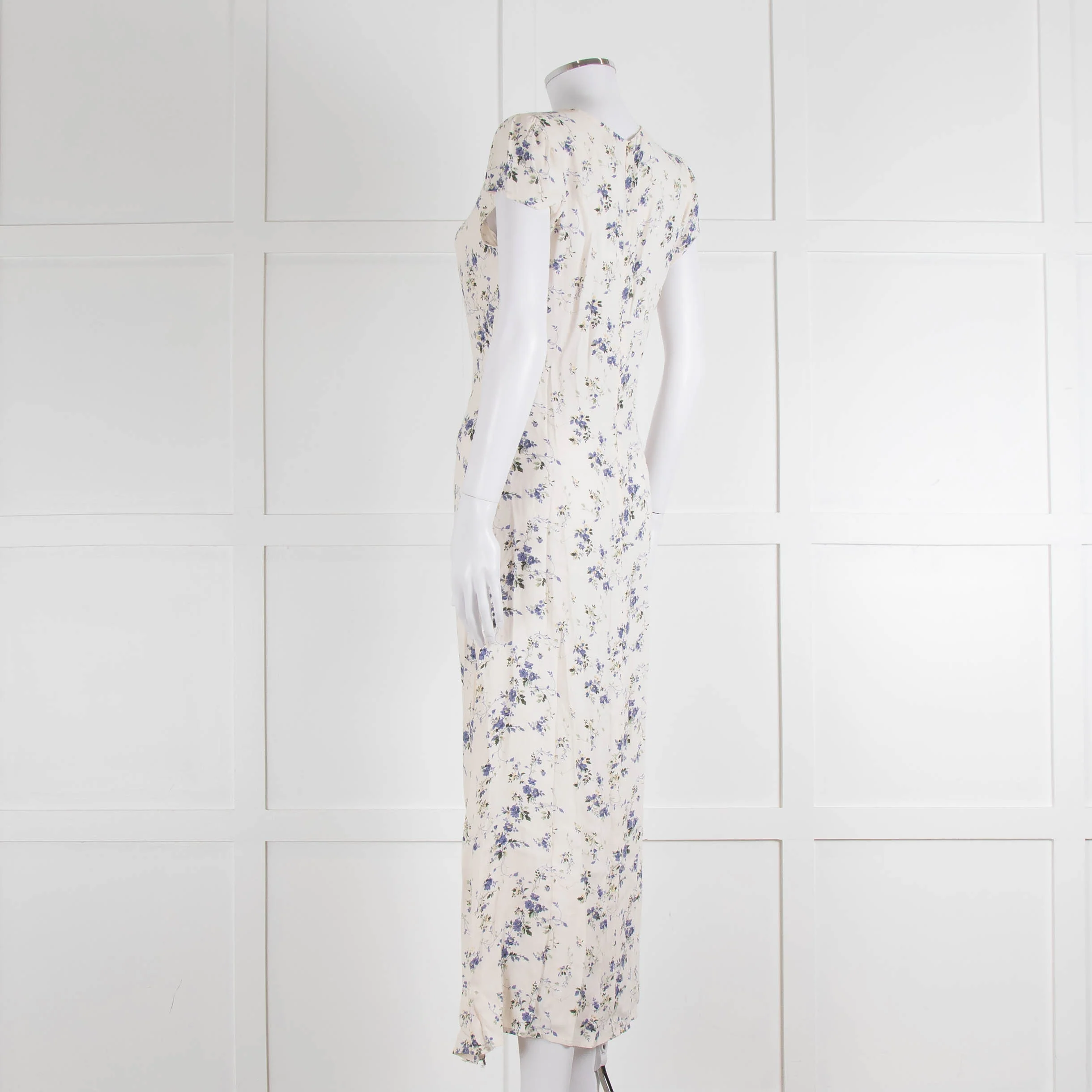 Reformation Small Floral Print Dress With Side Buttons - Image 6
