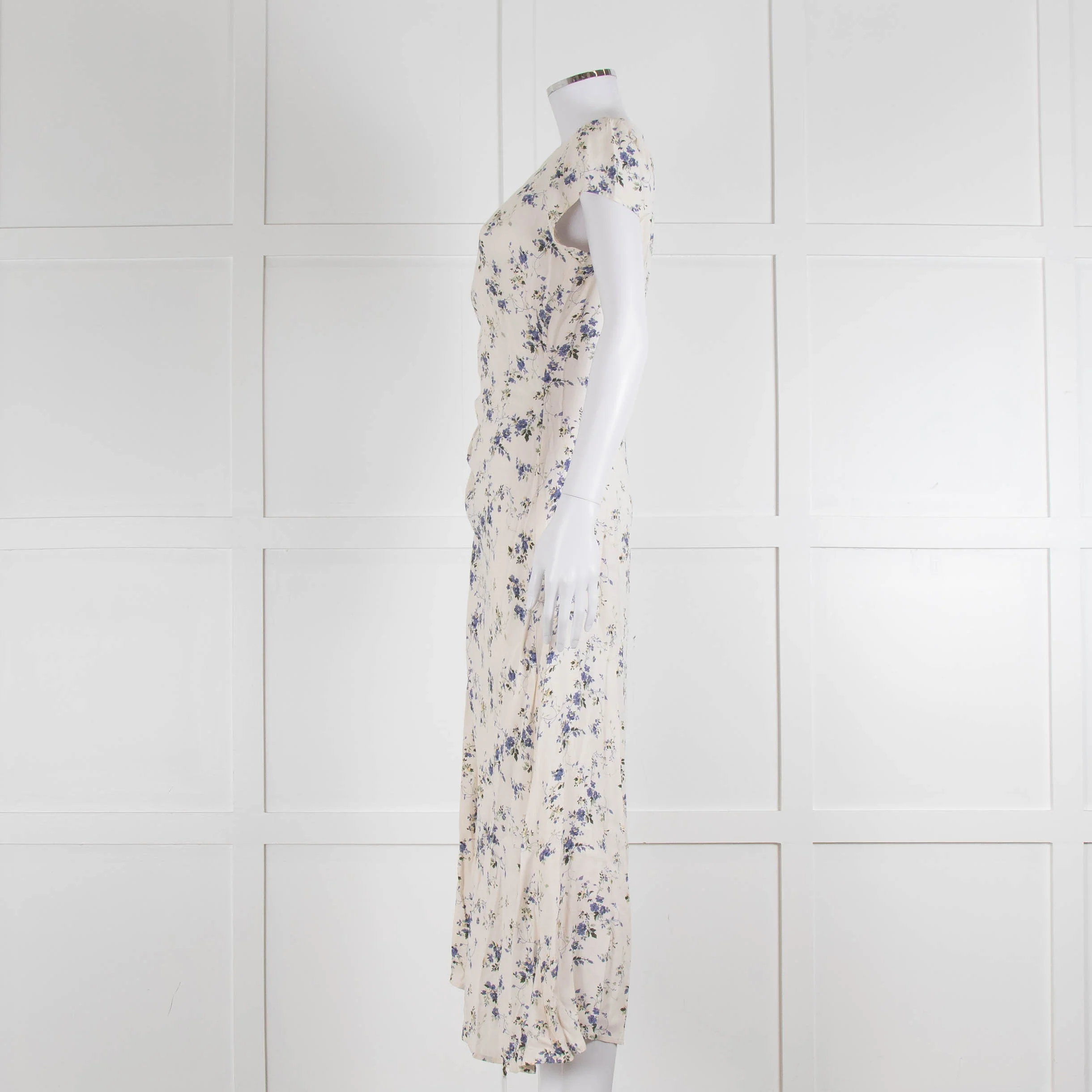 Reformation Small Floral Print Dress With Side Buttons - Image 7
