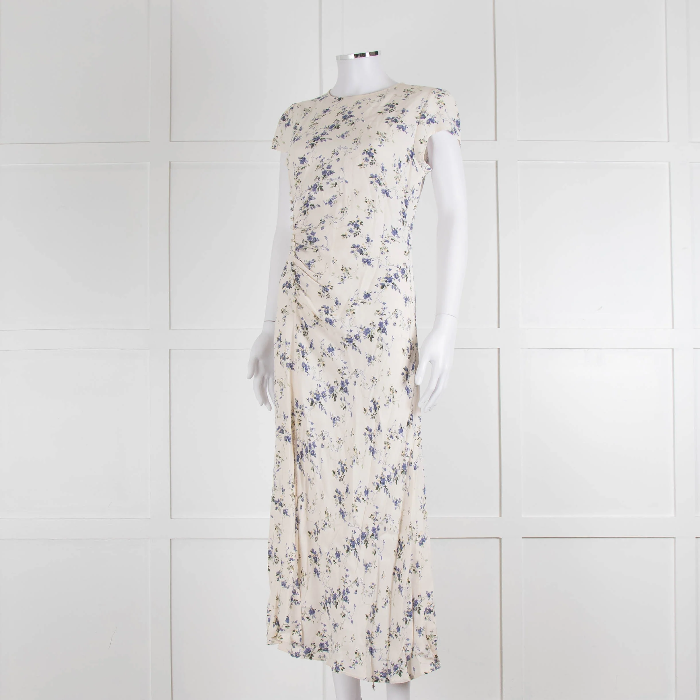 Reformation Small Floral Print Dress With Side Buttons - Image 8