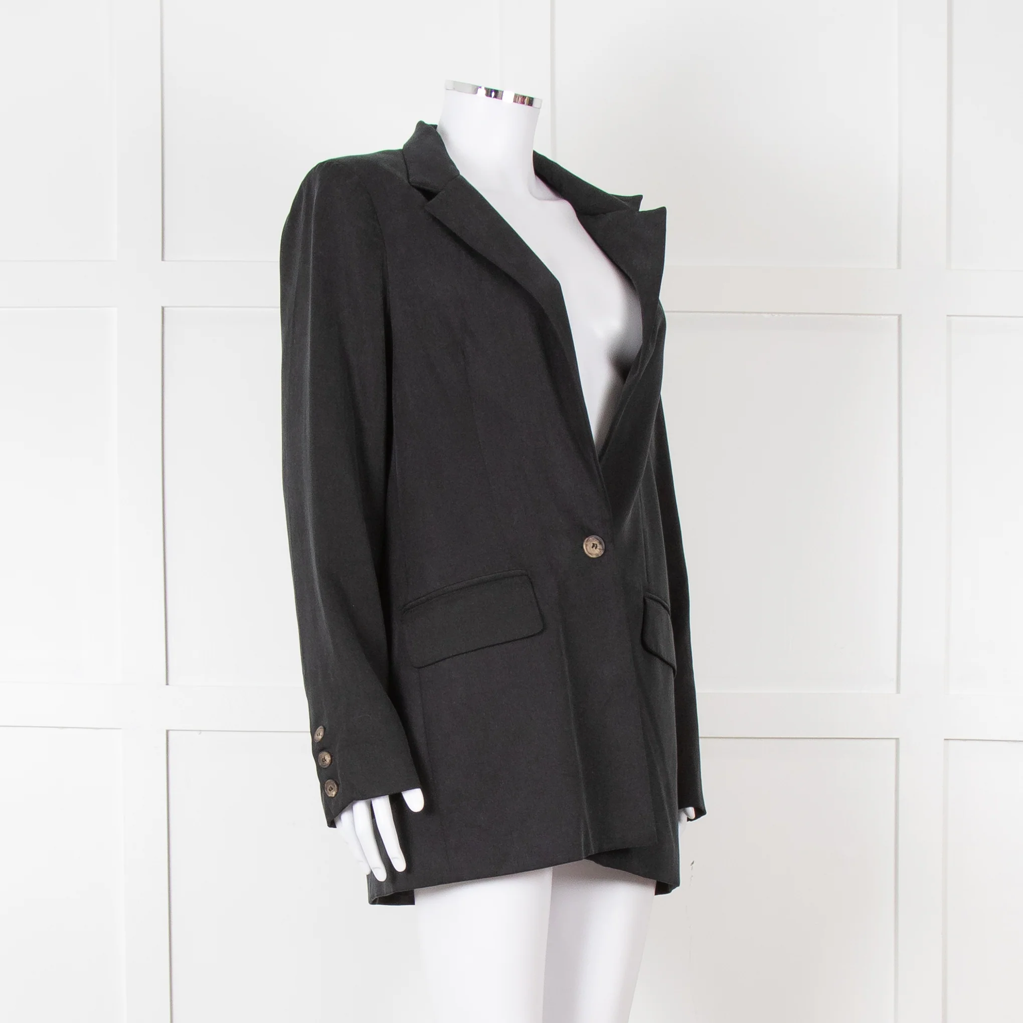 Reformation Washed Black Boyfriend Jacket - Image 2