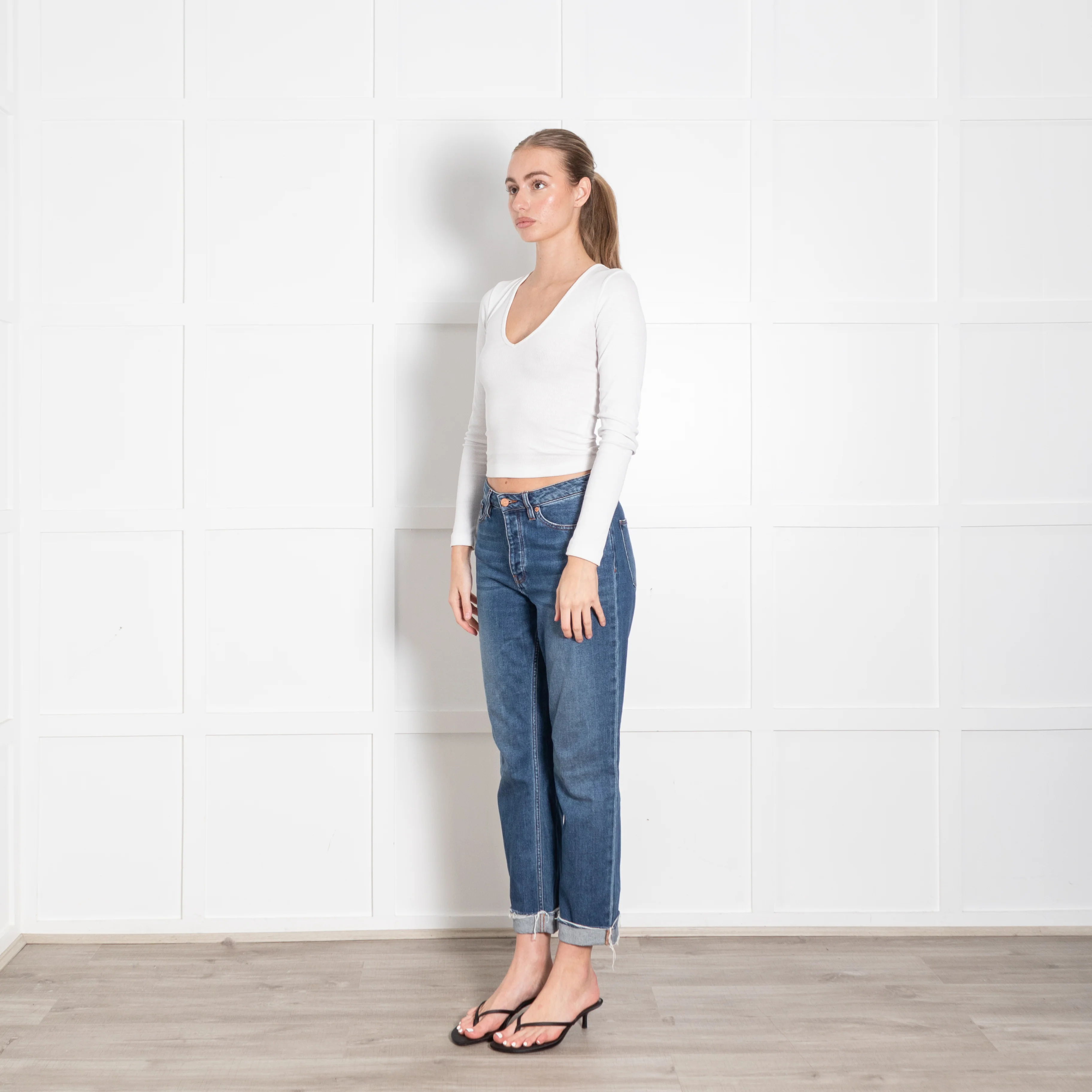 Reiko Blue Raw Edge Jeans - Image 3