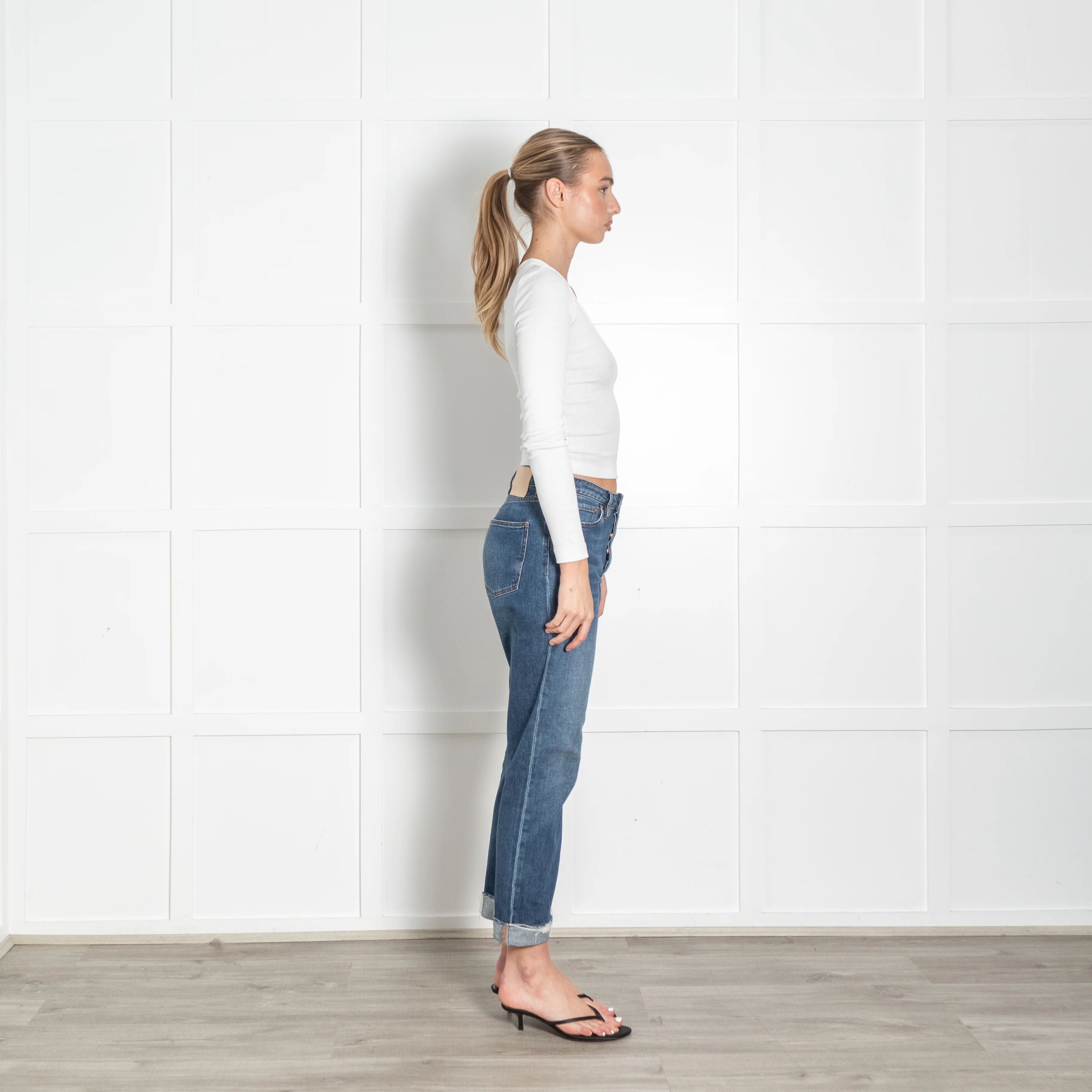 Reiko Blue Raw Edge Jeans - Image 6