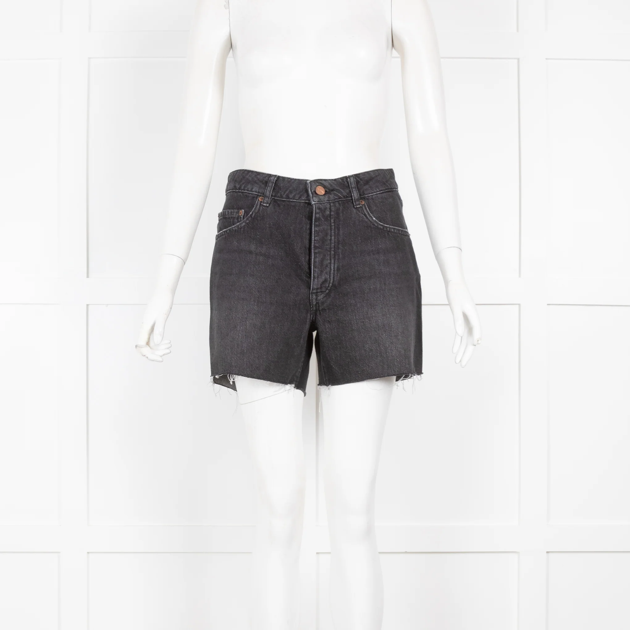 Reiko Grey Denim Cutoff Shorts