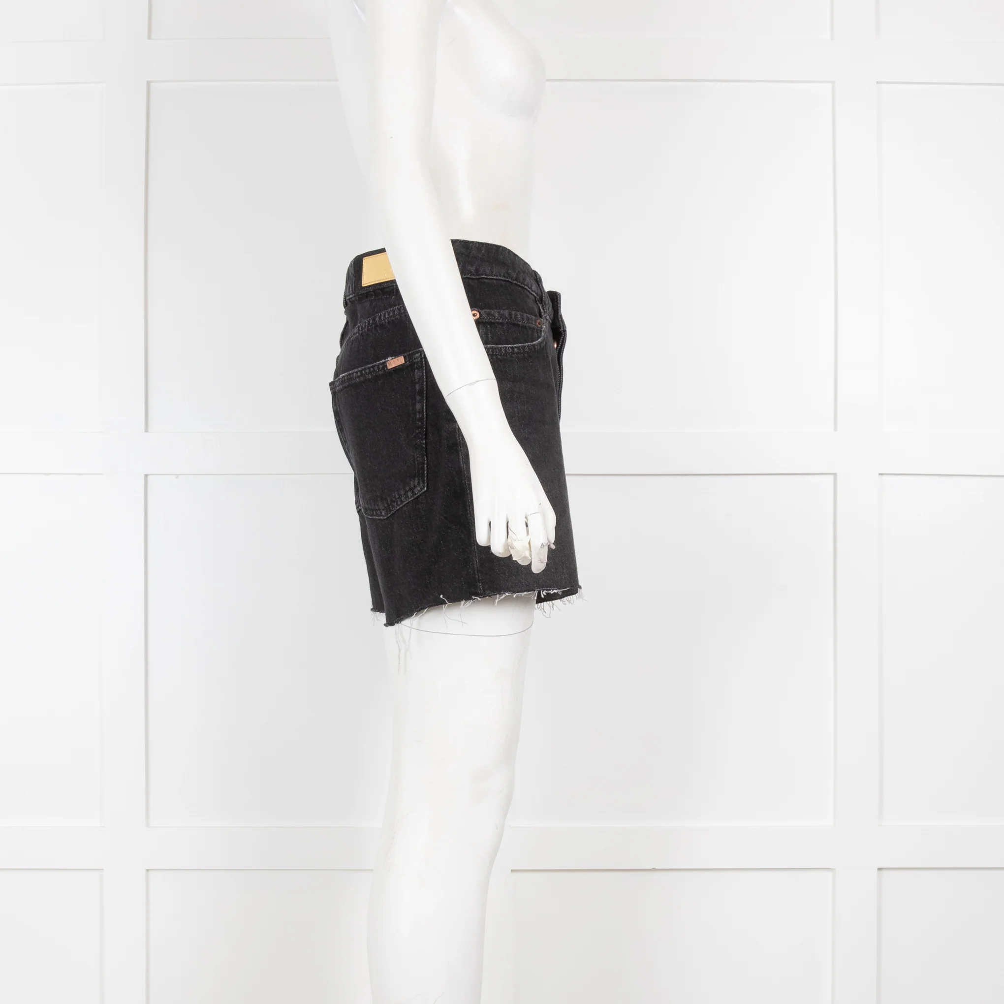 Reiko Grey Denim Cutoff Shorts - Image 2