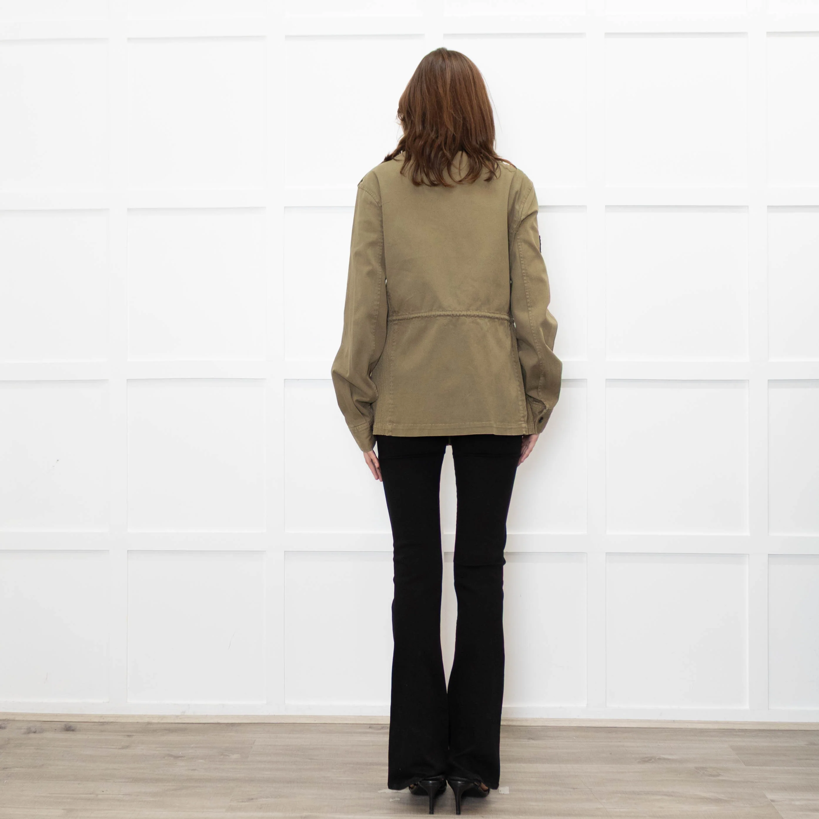 Reiko Khaki Military Style Jacket - Image 5