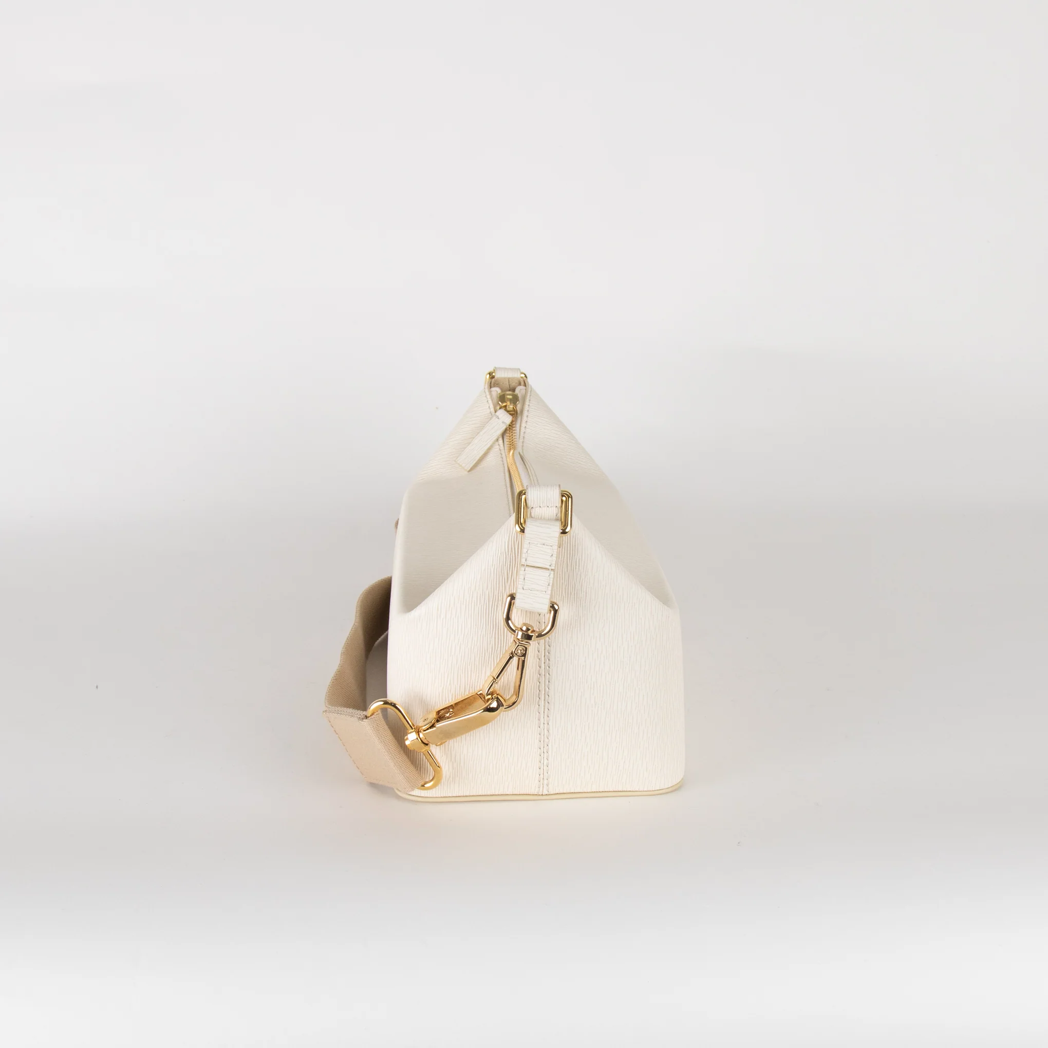 Rejina Pyo Cream Textured Leather Small Shoulder Bag - Image 3