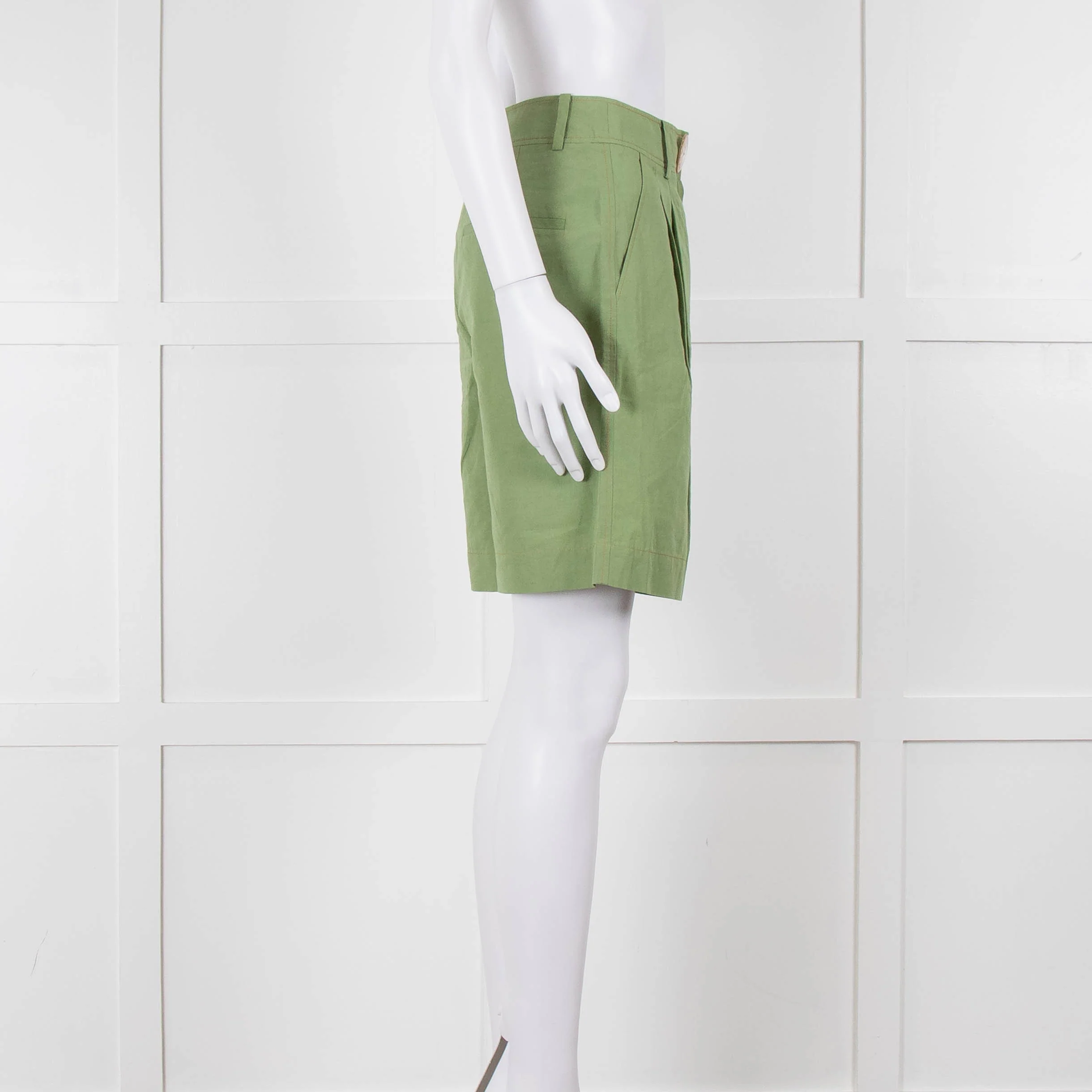 Rejina Pyo Green High Waisted Shorts - Image 3