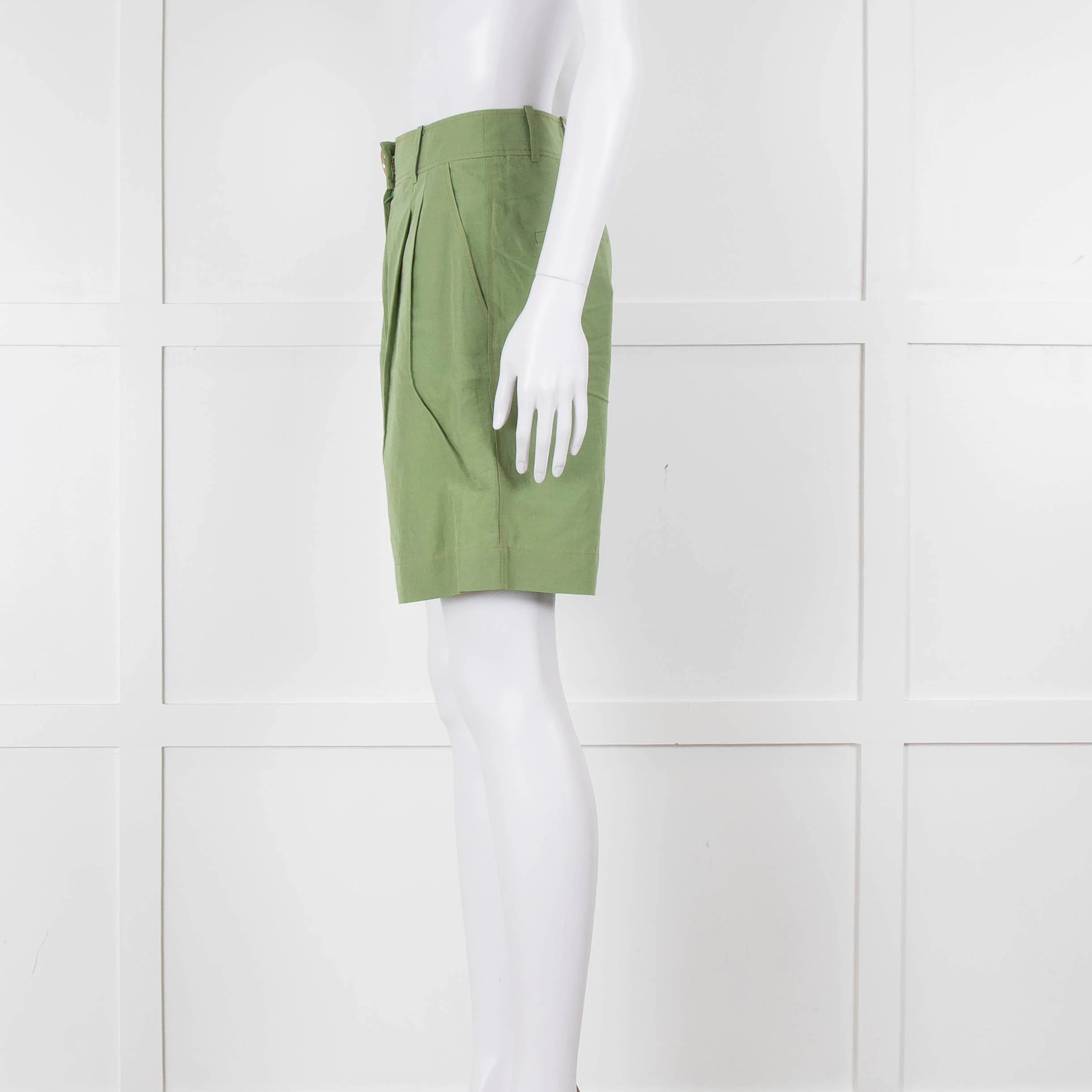 Rejina Pyo Green High Waisted Shorts - Image 7