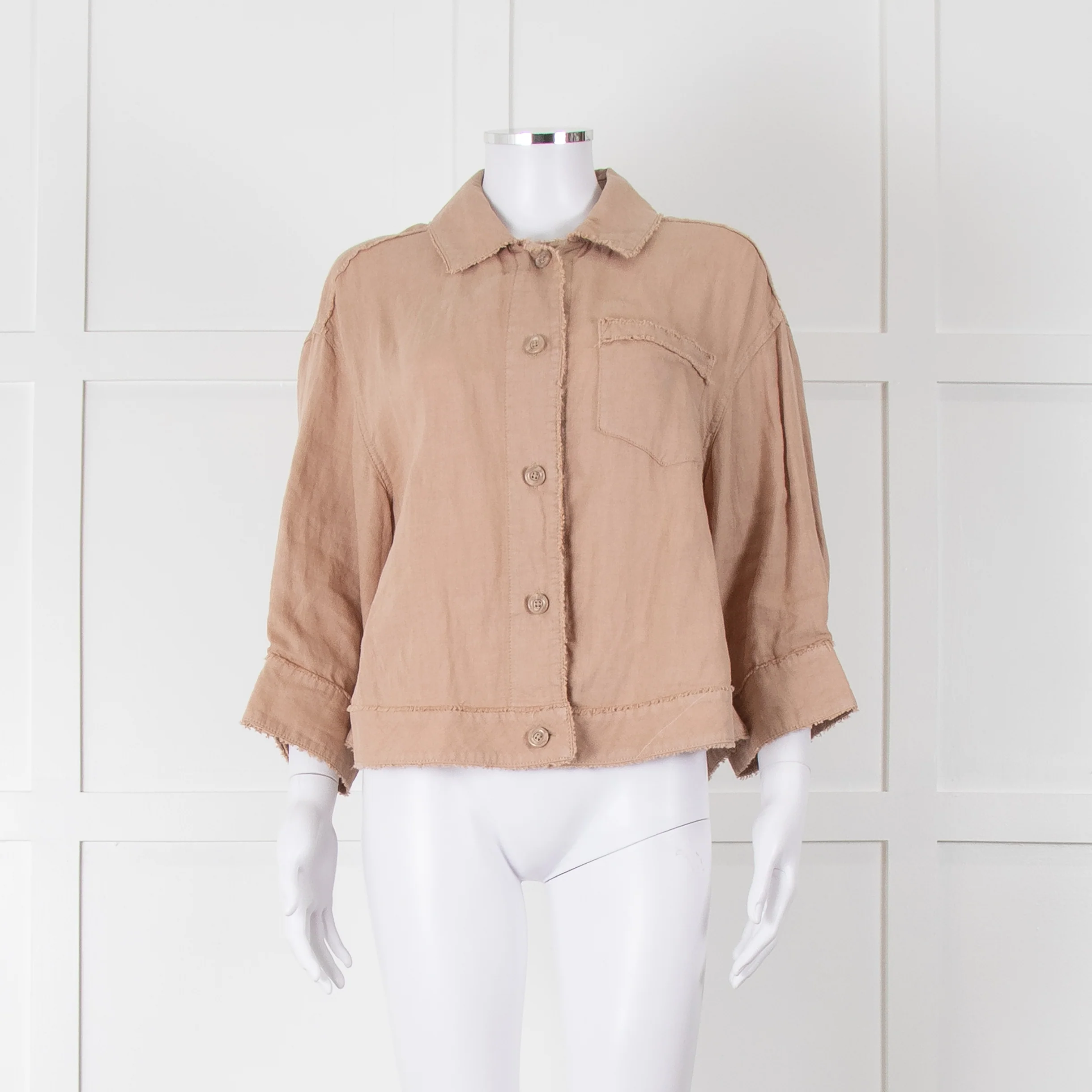 Repeat Beige Linen Shirt
