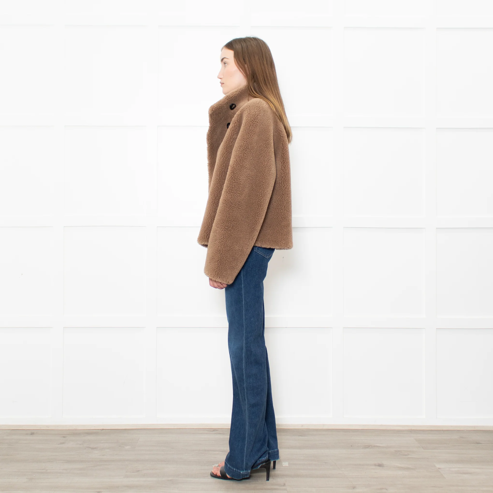Repeat Brown Teddy Jacket - Image 4