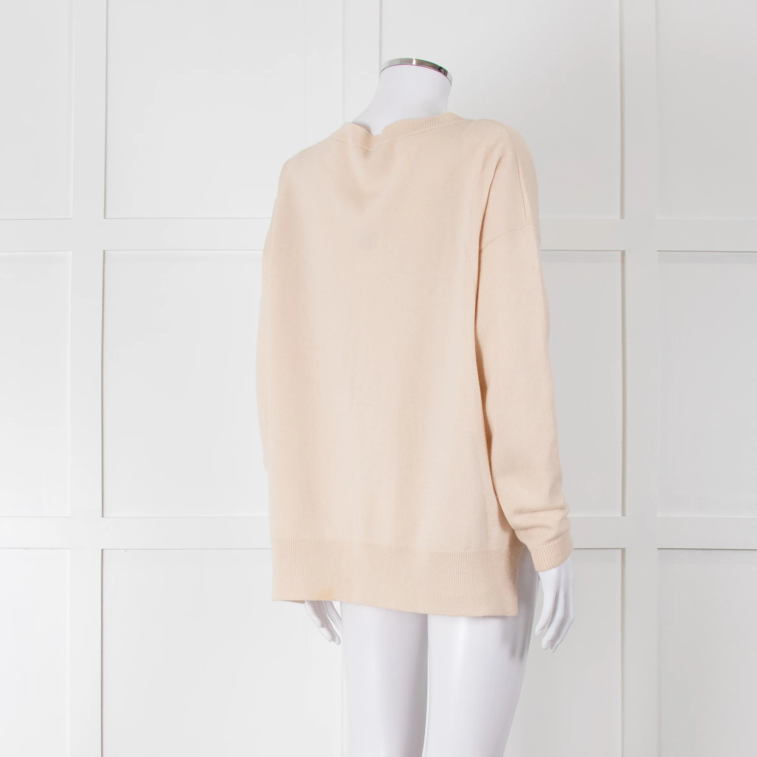 Riani Cream V Neck Jumper - Image 4