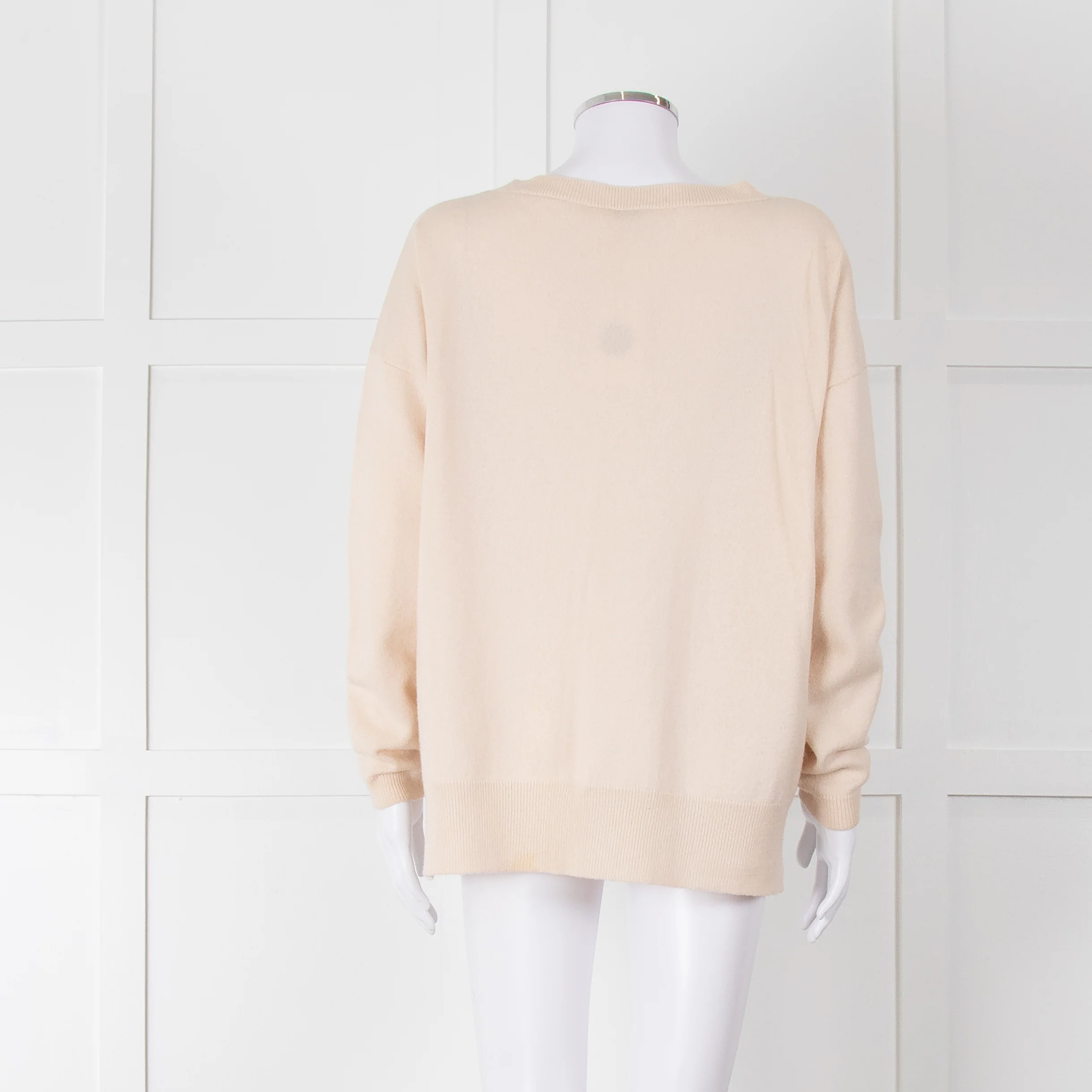 Riani Cream V Neck Jumper - Image 5