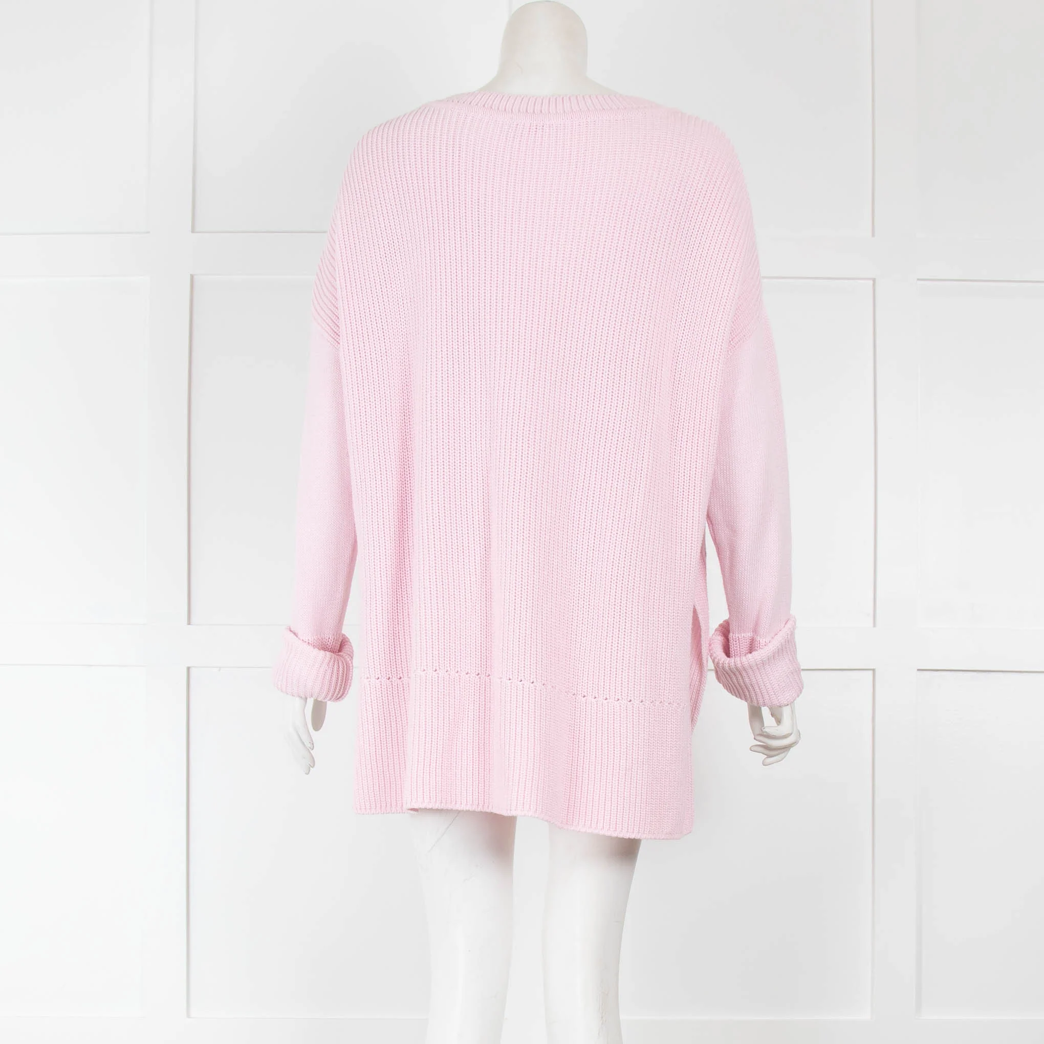 Riani Pink Knit Jumper with Side Vents - Image 3