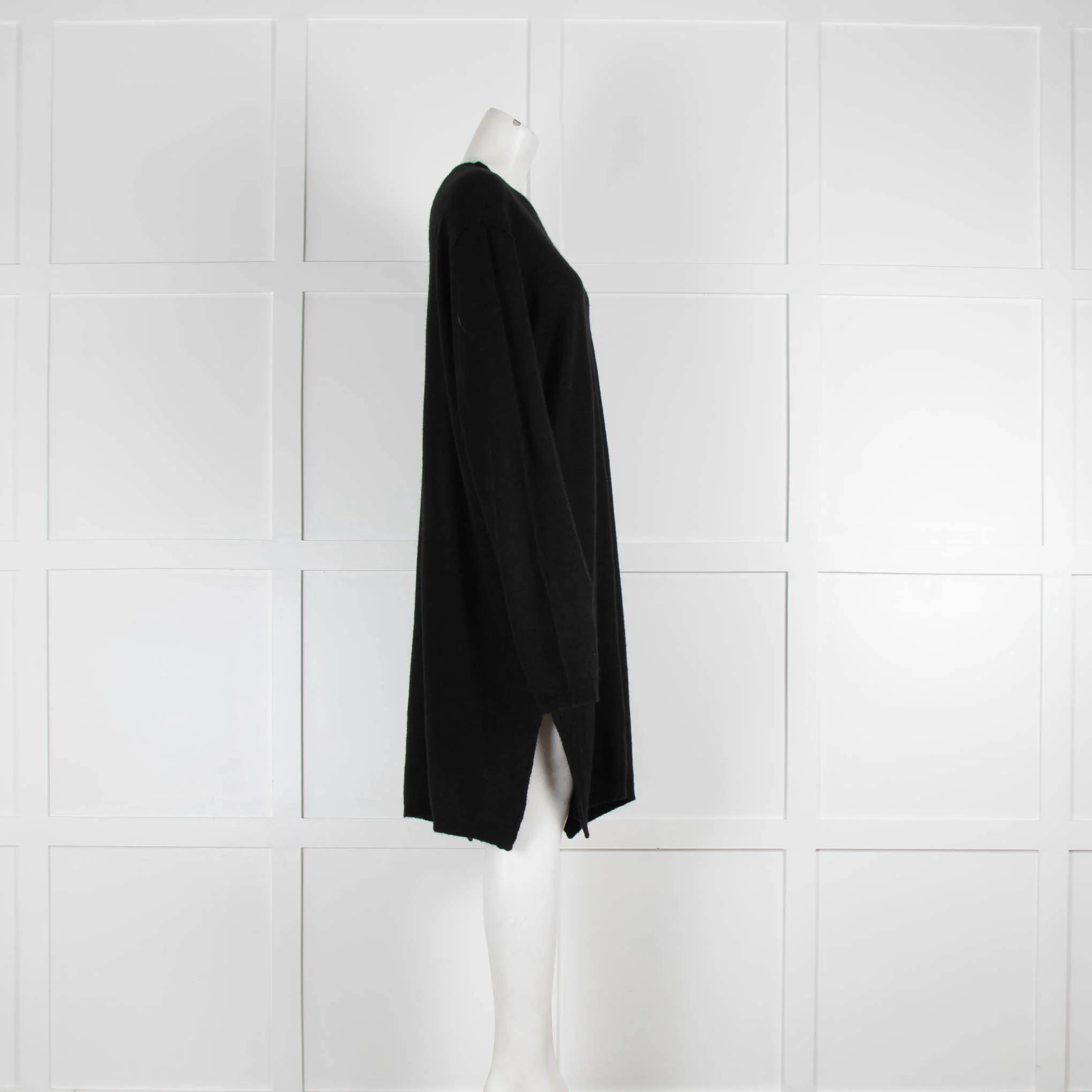 Rick Owens Black Boiled Cashmere Midi Dress - Image 2