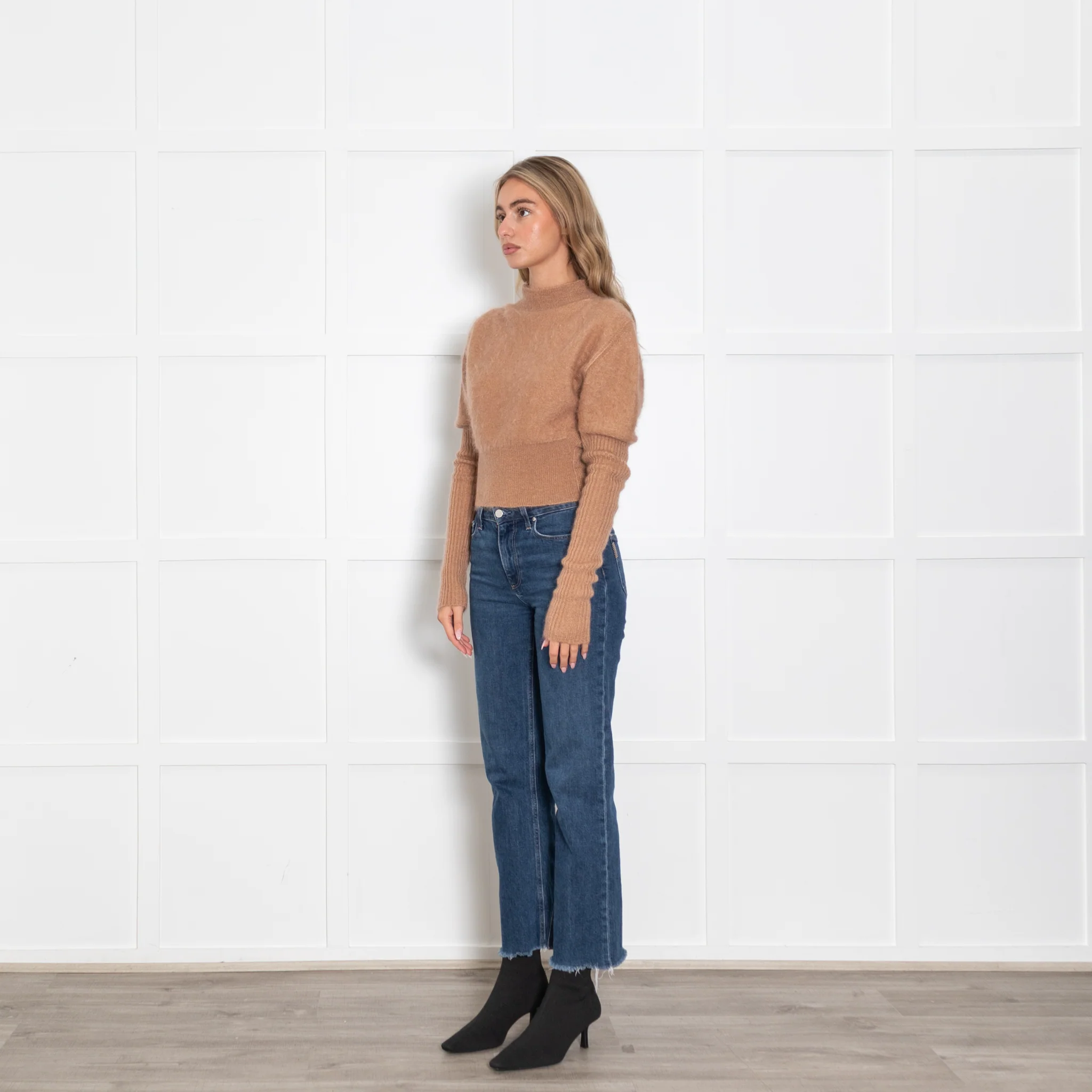 Rick Owens Tan Mohair Long Sleeve Jumper - Image 3