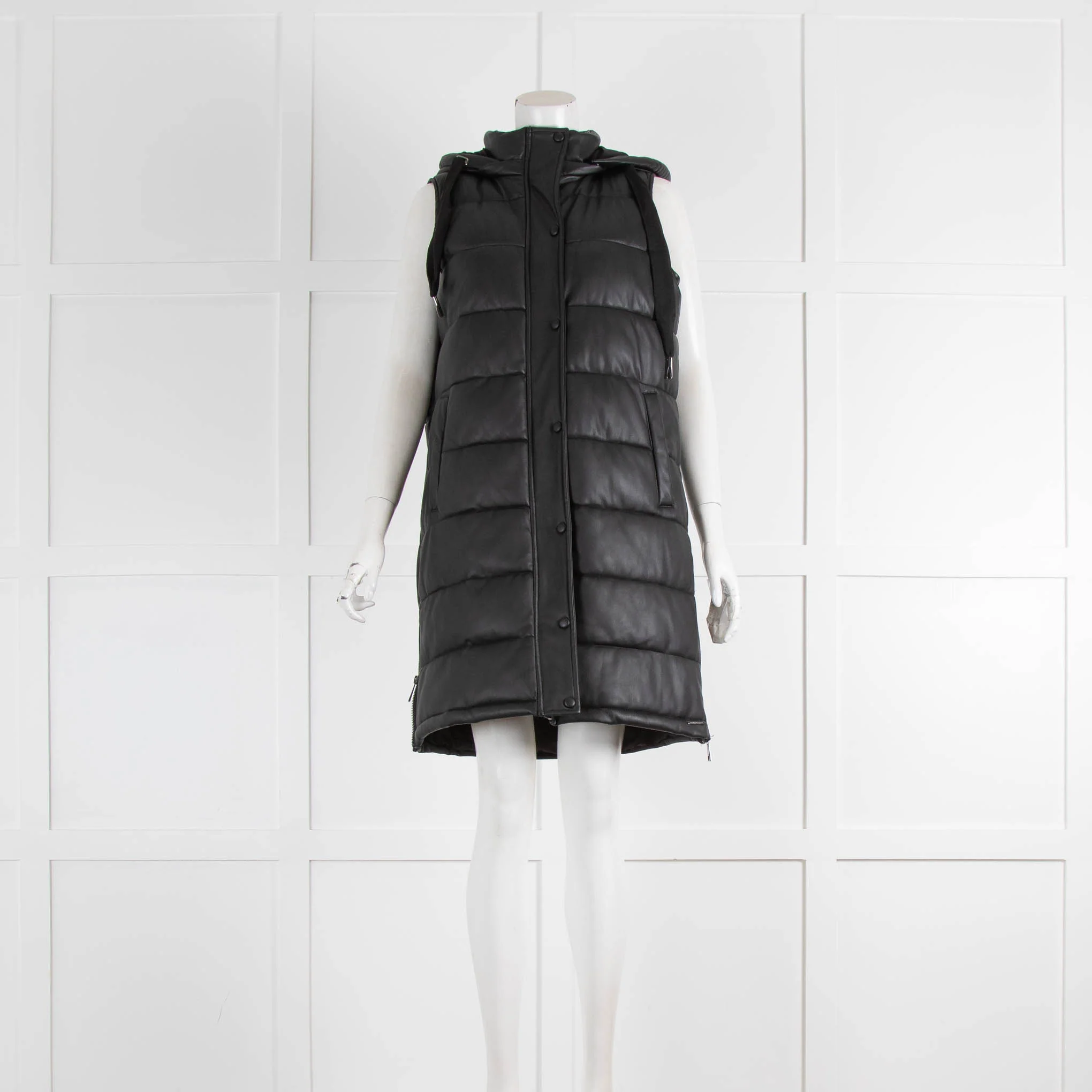 Rino & Pelle Black Faux Leather Gilet