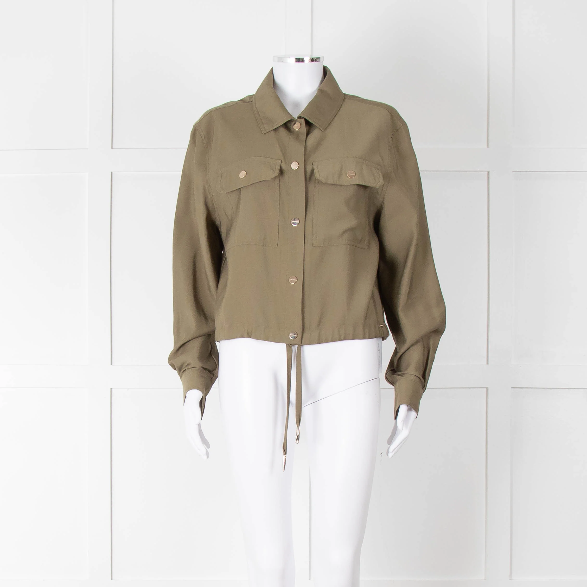 Rino & Pelle Khaki Blouse Jacket With Gold Buttons