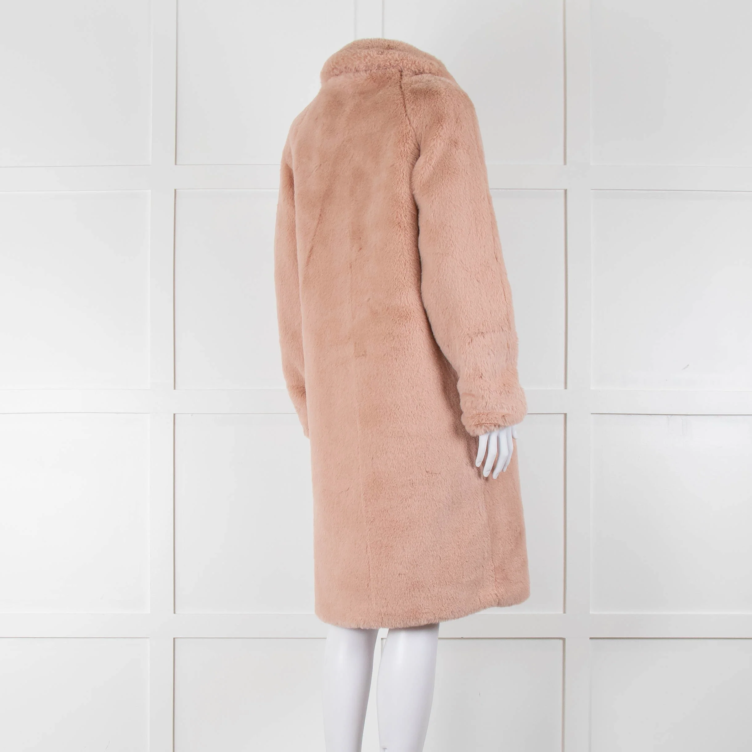 Rino & Pelle Pink Zonna Long Faux Fur Coat - Image 4