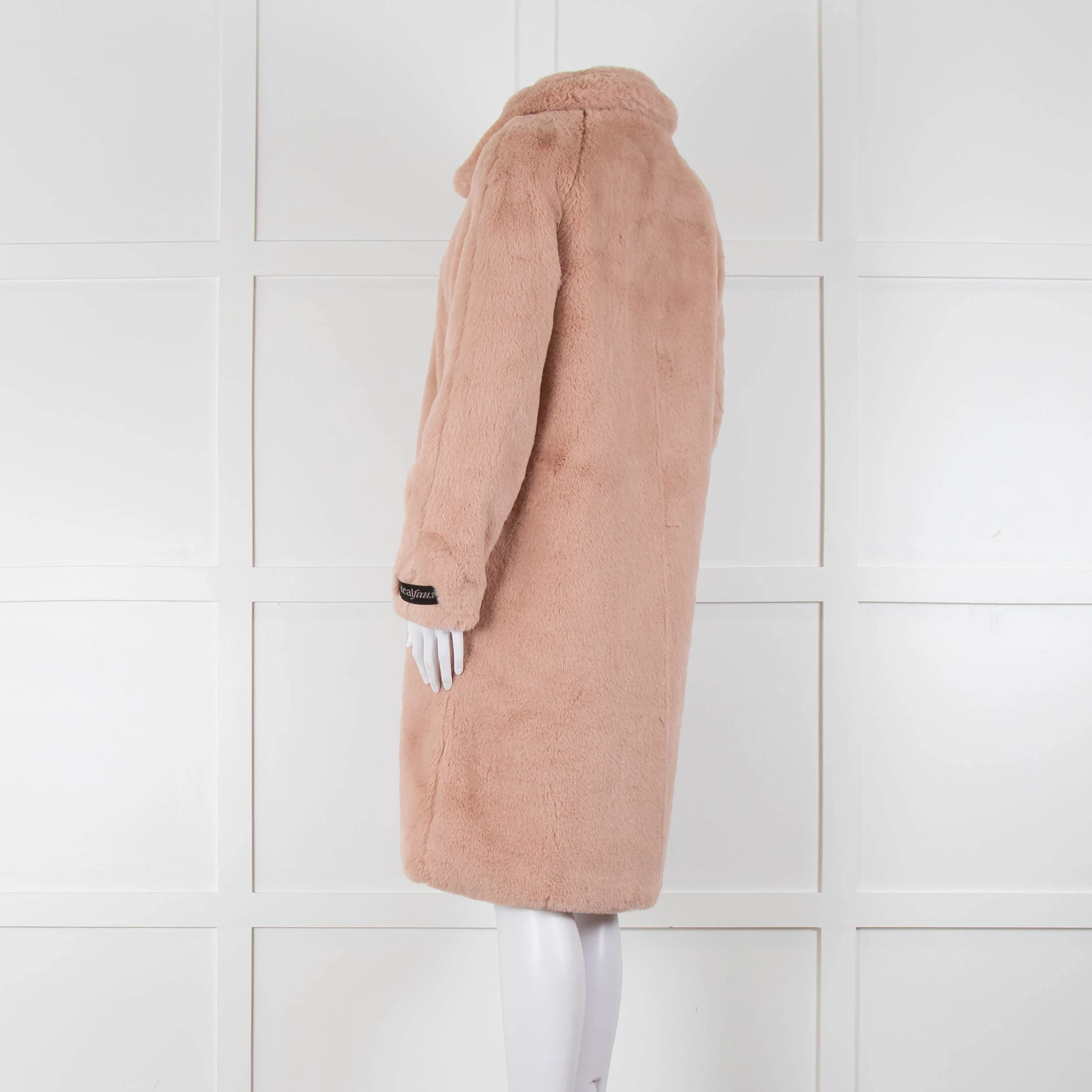 Rino & Pelle Pink Zonna Long Faux Fur Coat - Image 6