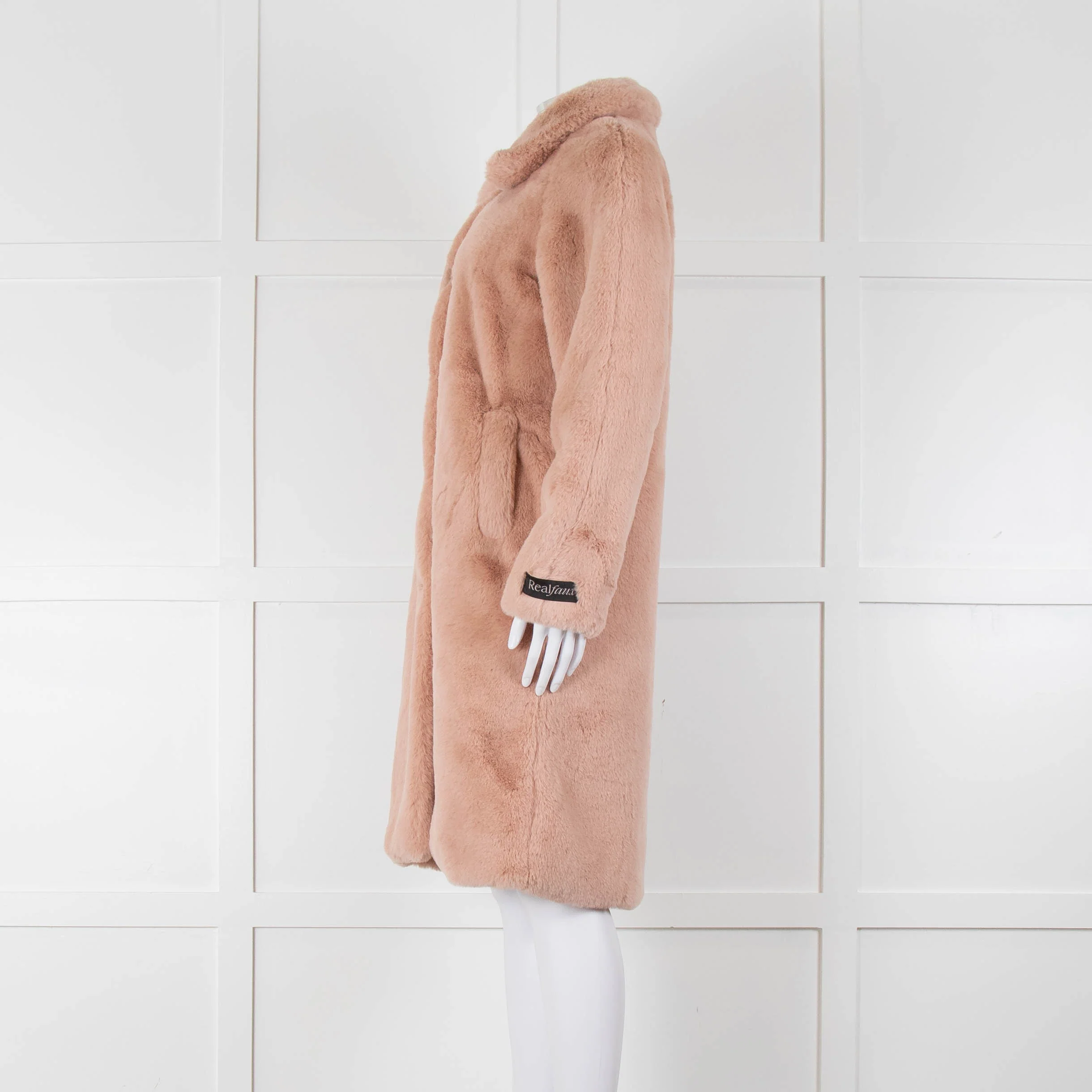 Rino & Pelle Pink Zonna Long Faux Fur Coat - Image 7