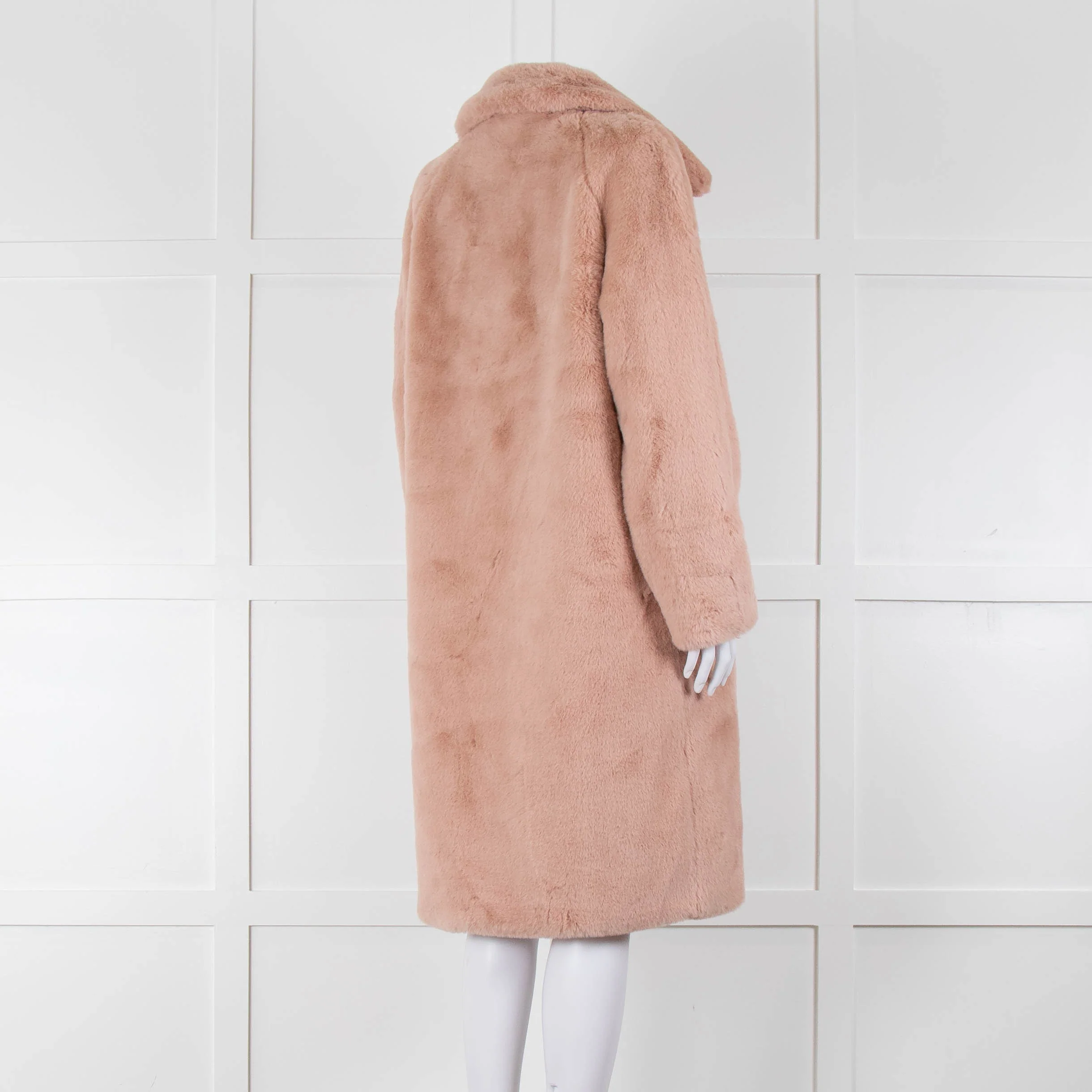 Rino & Pelle Zonna Pink Long Faux Fur Coat - Image 4