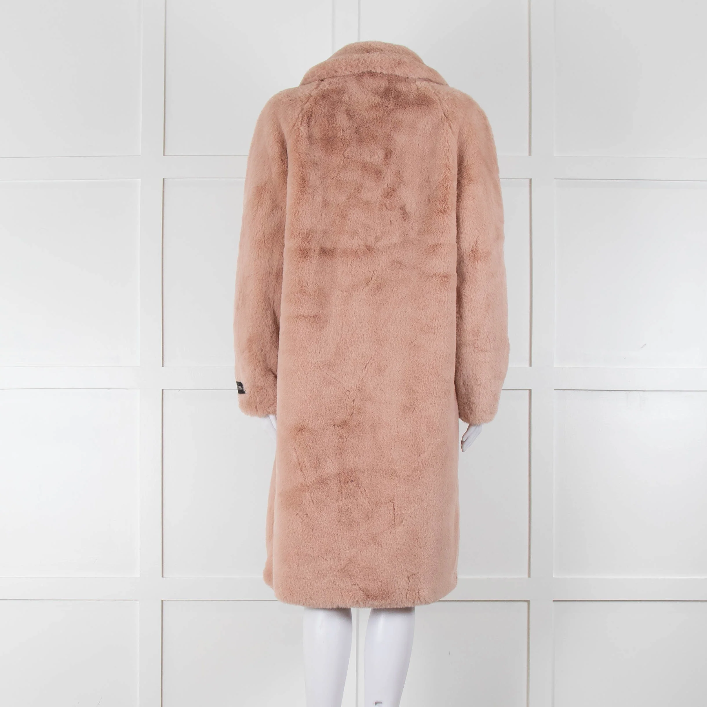 Rino & Pelle Zonna Pink Long Faux Fur Coat - Image 5