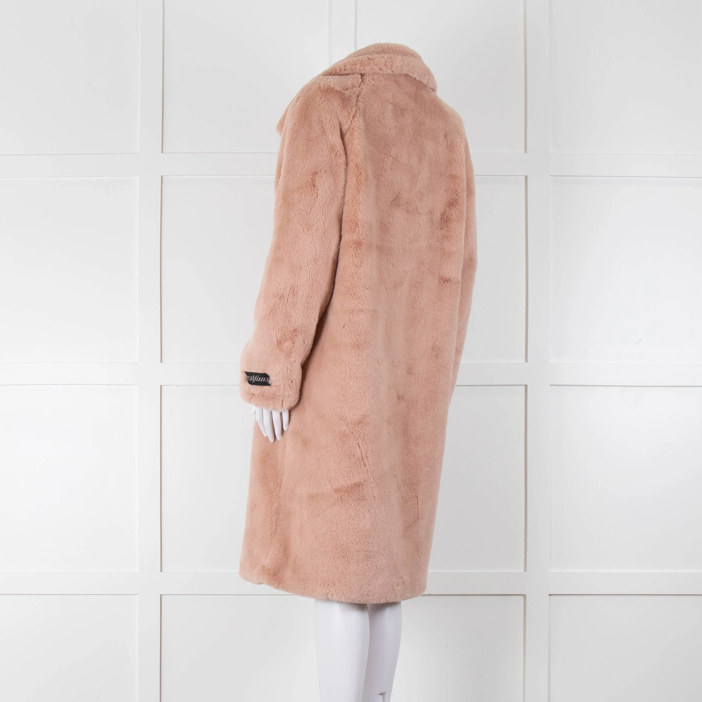 Rino & Pelle Zonna Pink Long Faux Fur Coat - Image 6