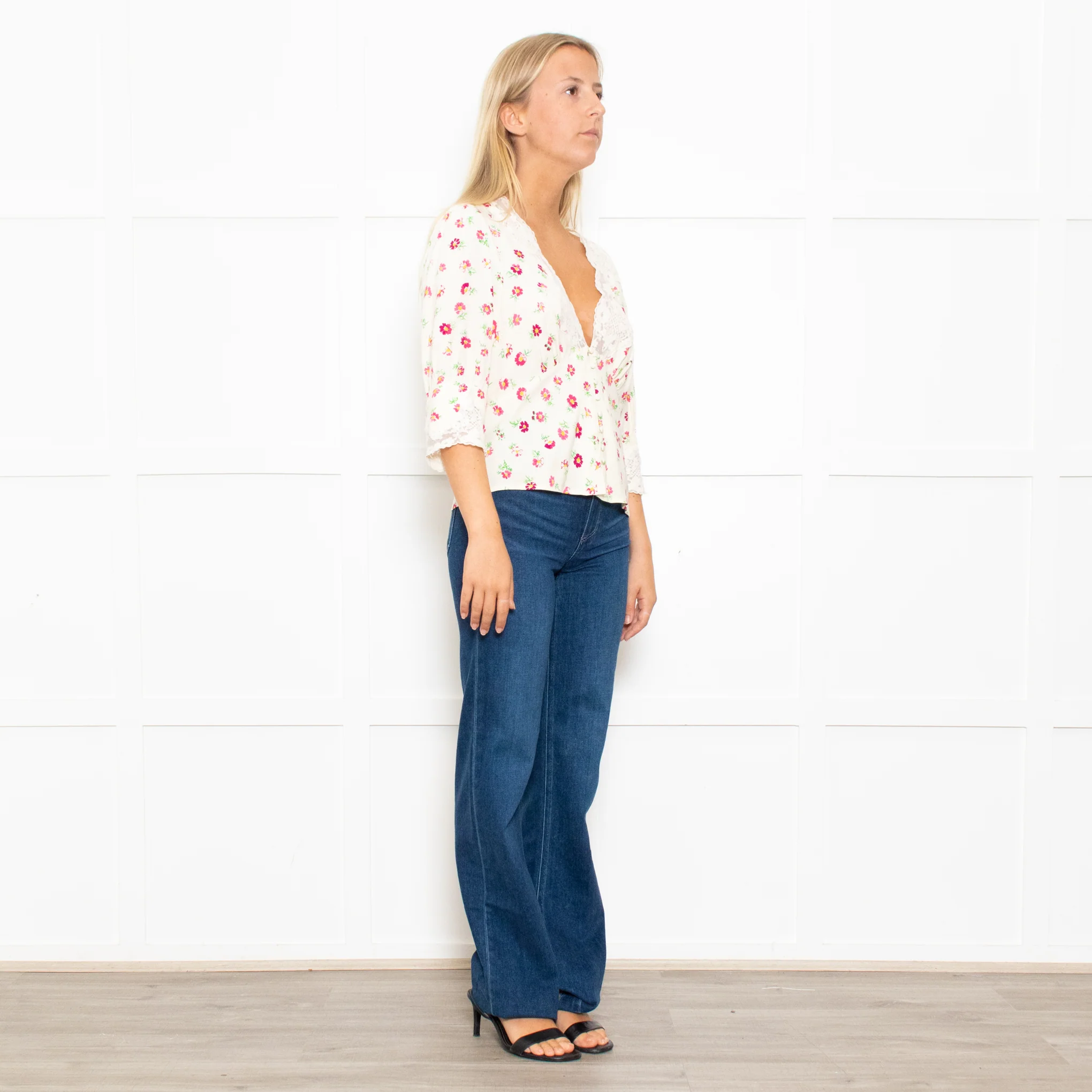 Rixo Amanda Floral Lace Trimmed Tea Blouse - Image 8