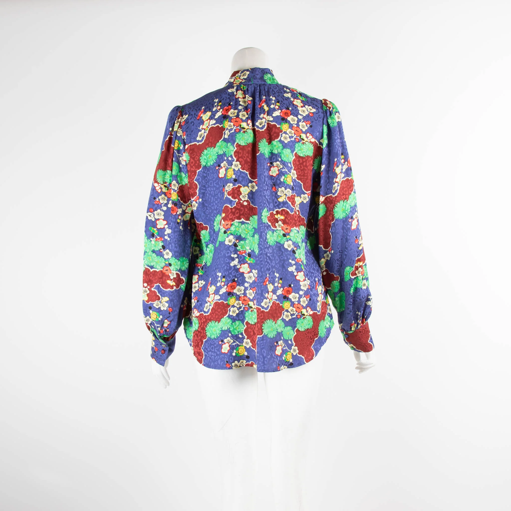 Rixo Blue Floral Silk Blouse - Image 3