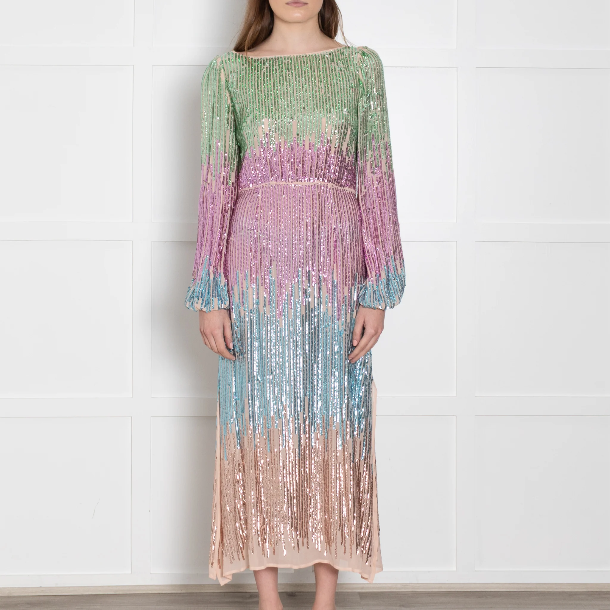 Rixo London Coco Multicoloured Sequin Dress - Image 2