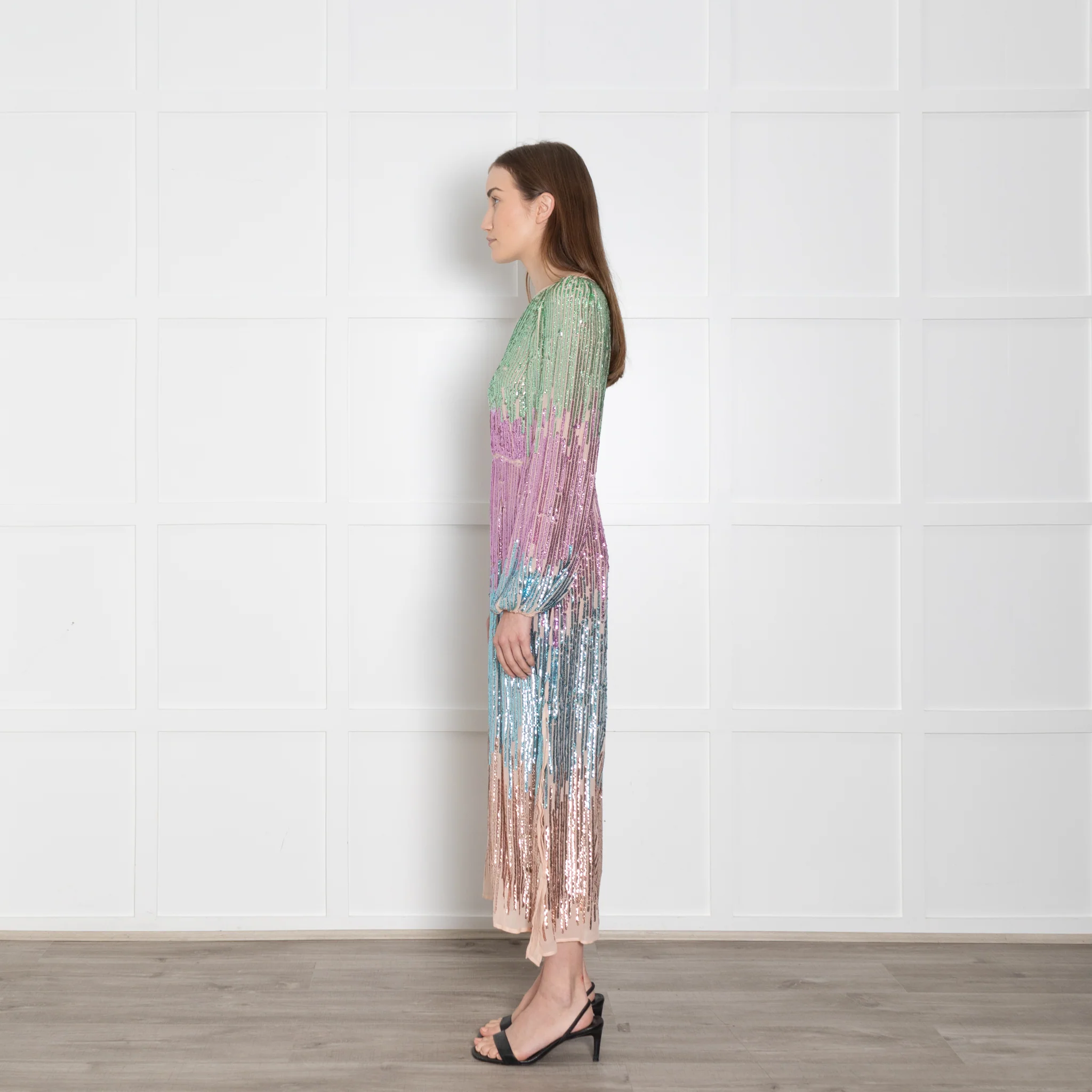Rixo London Coco Multicoloured Sequin Dress - Image 4