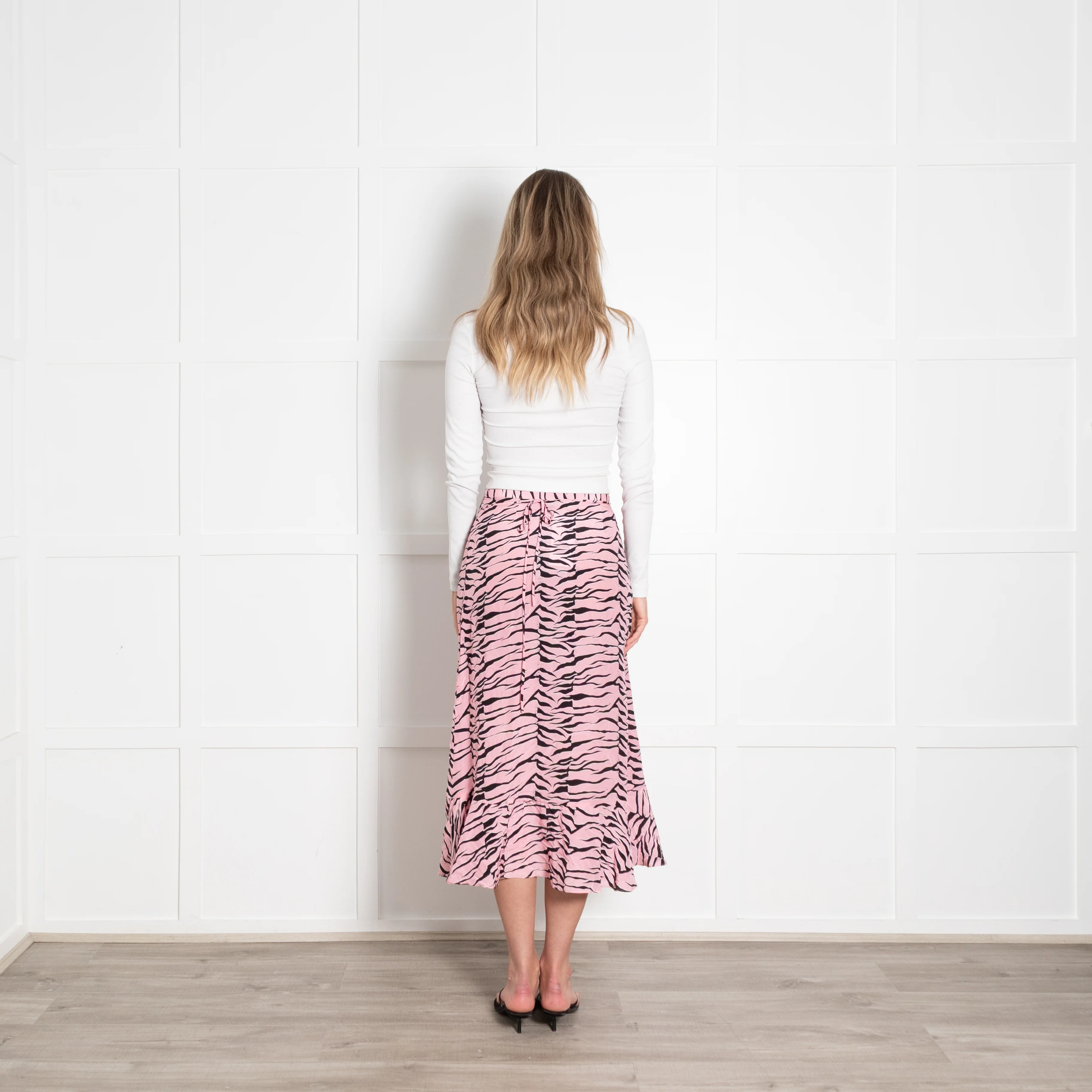 Rixo Pink and Black Zebra Skirt - Image 5