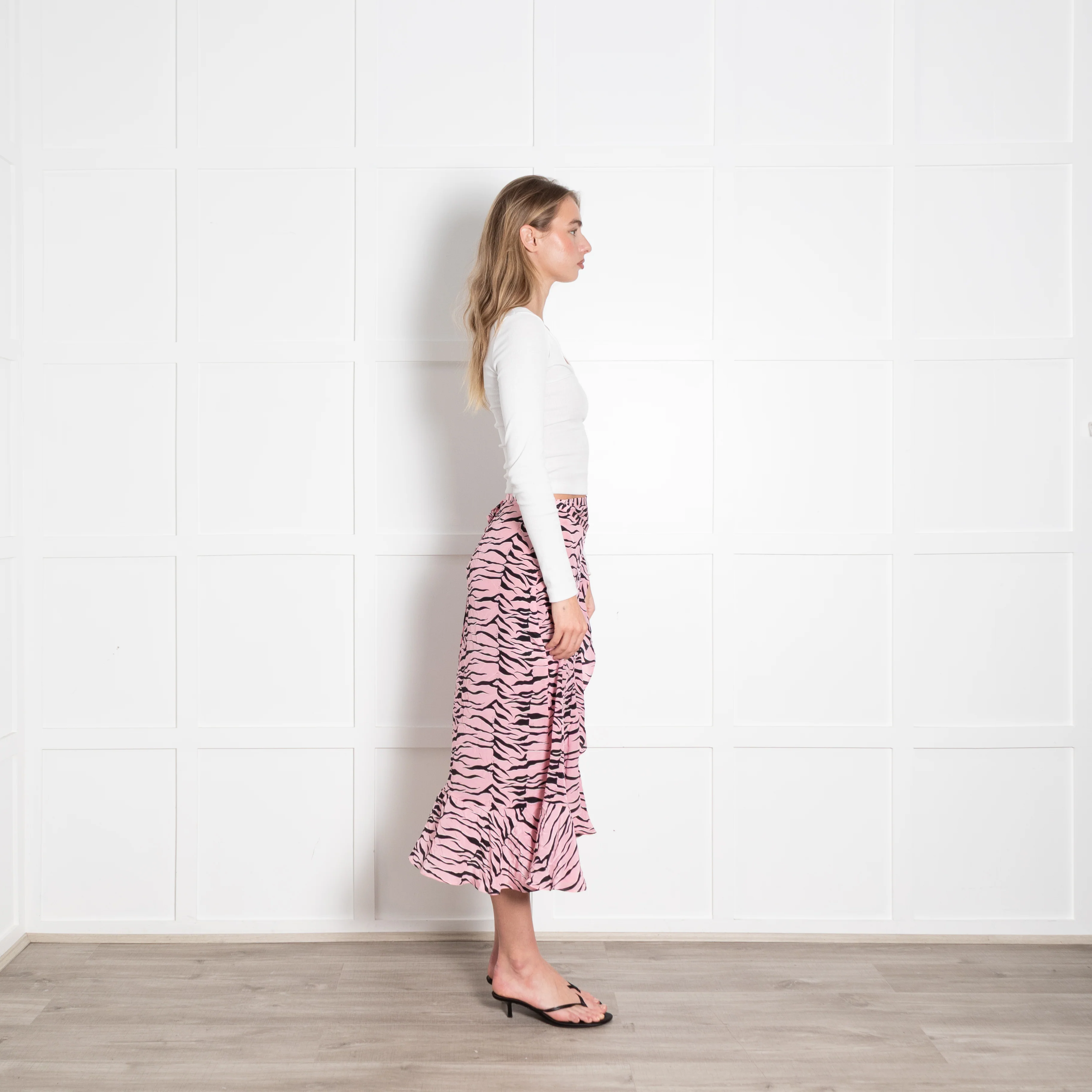Rixo Pink and Black Zebra Skirt - Image 6